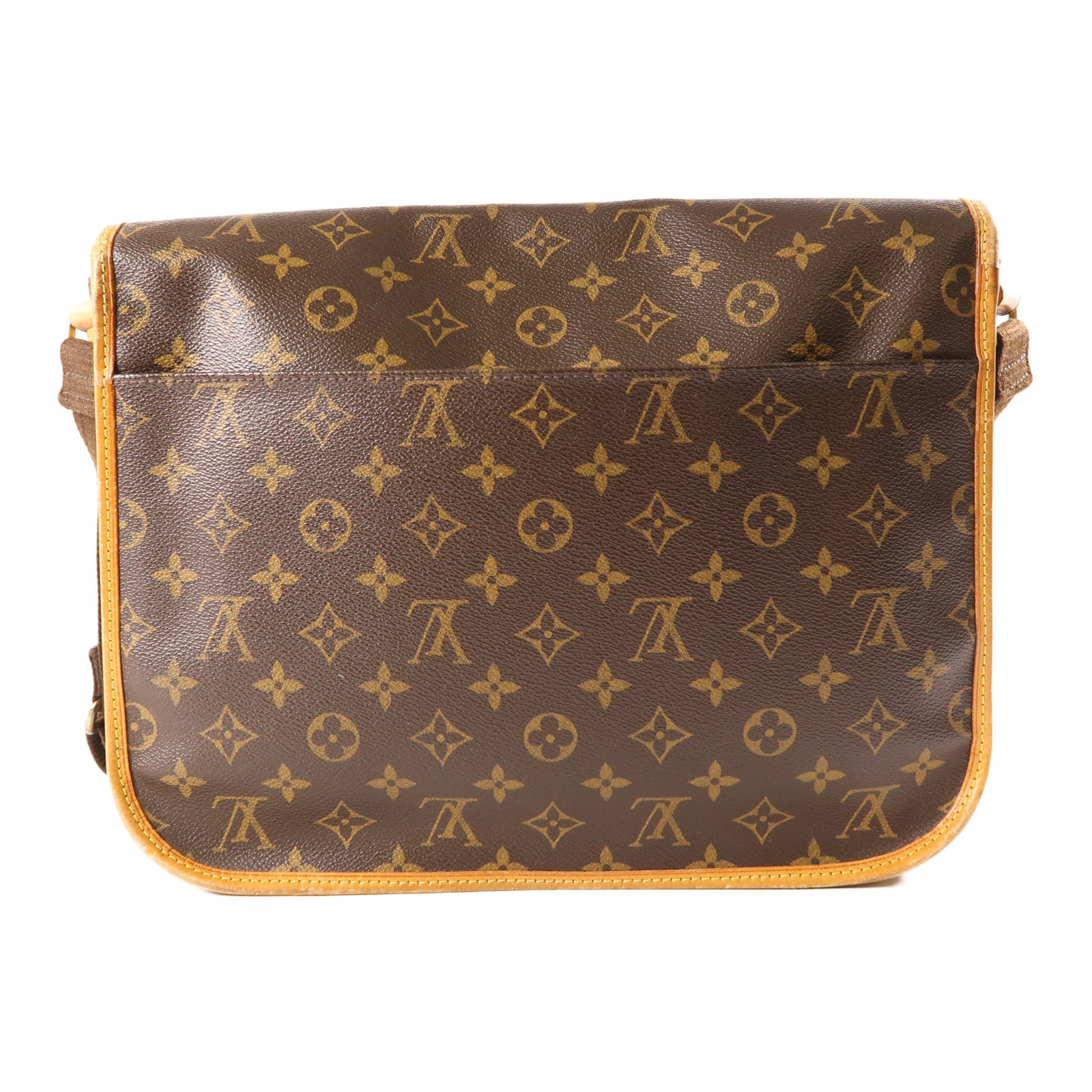 LOUIS VUITTON Monogram Bosphore金扣肩背袋棕色