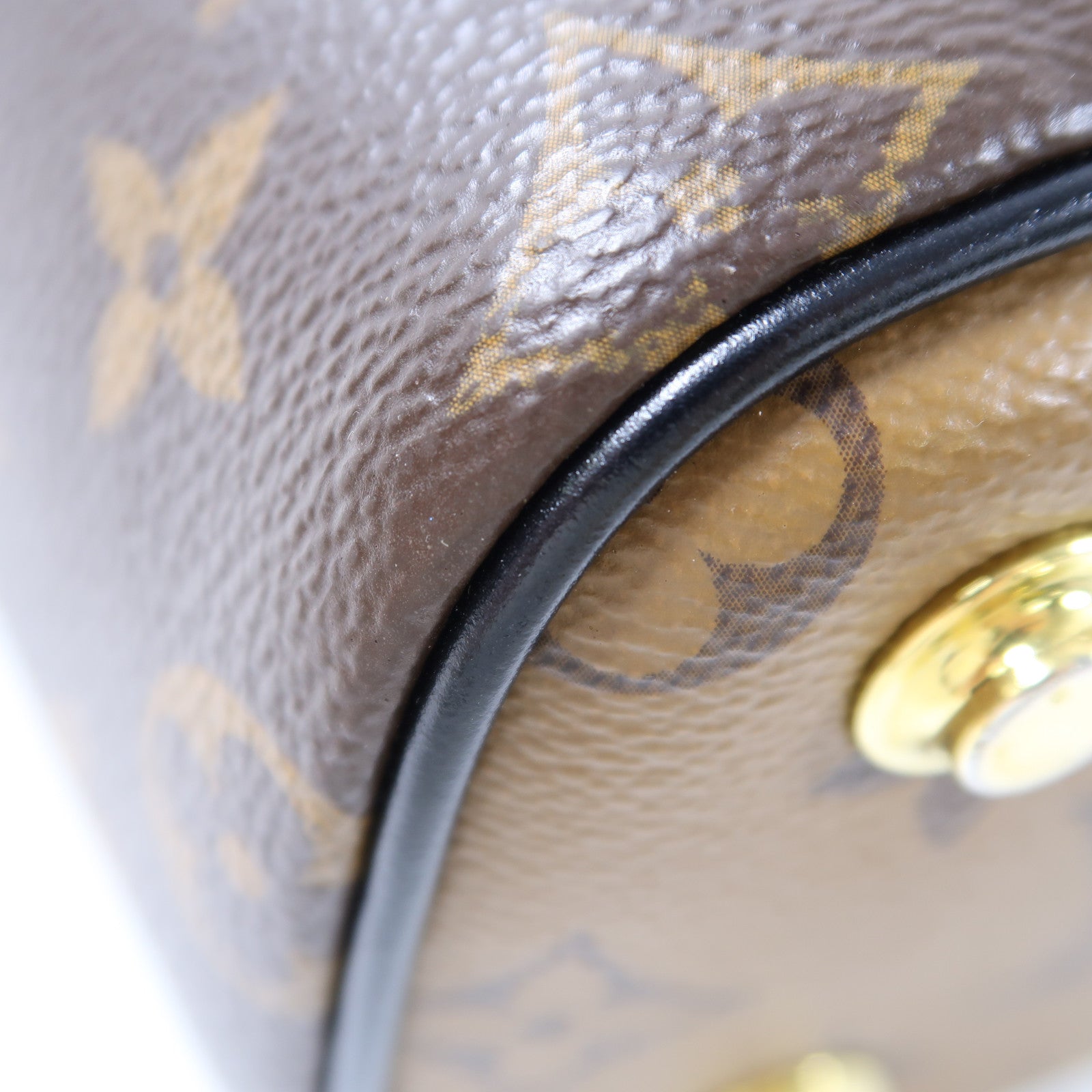 LOUIS VUITTON Monogram Reverse Vanity NV PM金扣手挽肩背兩用袋啡色