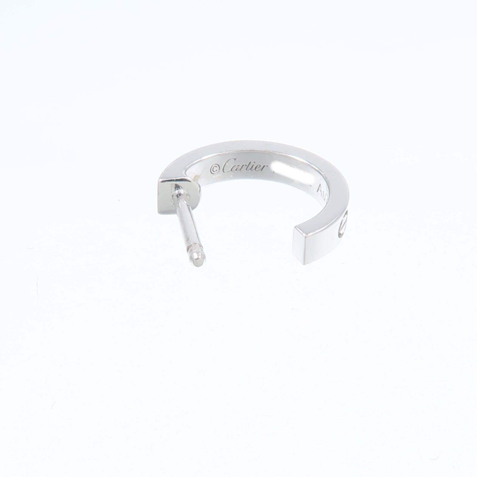 CARTIER 18K白金Love Half Hoop Earrings耳環