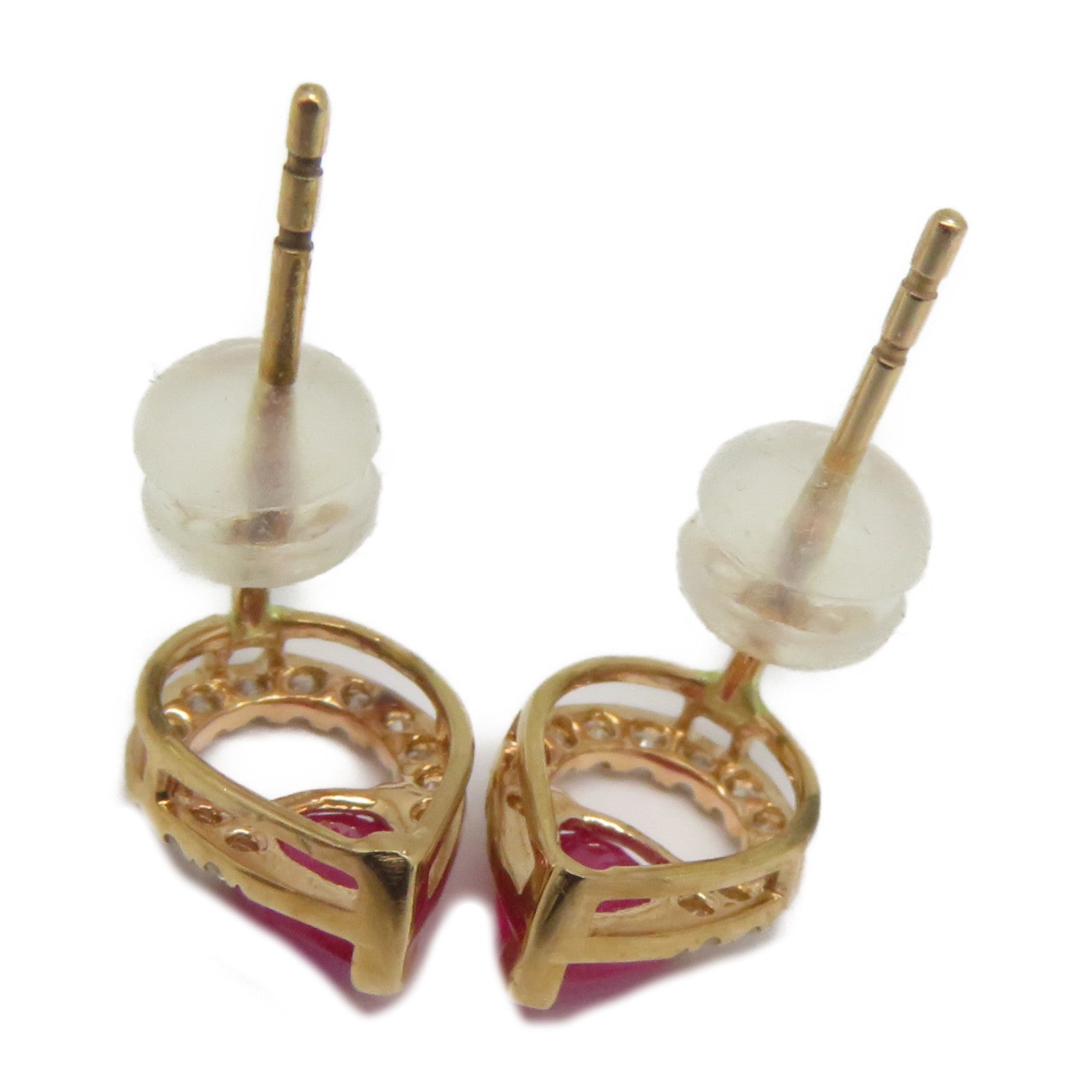 JEWELRY 【激減優惠】18K玫瑰金Ruby Diamond Earrings 0.65ct紅寶石/0.23ct鑽石耳環