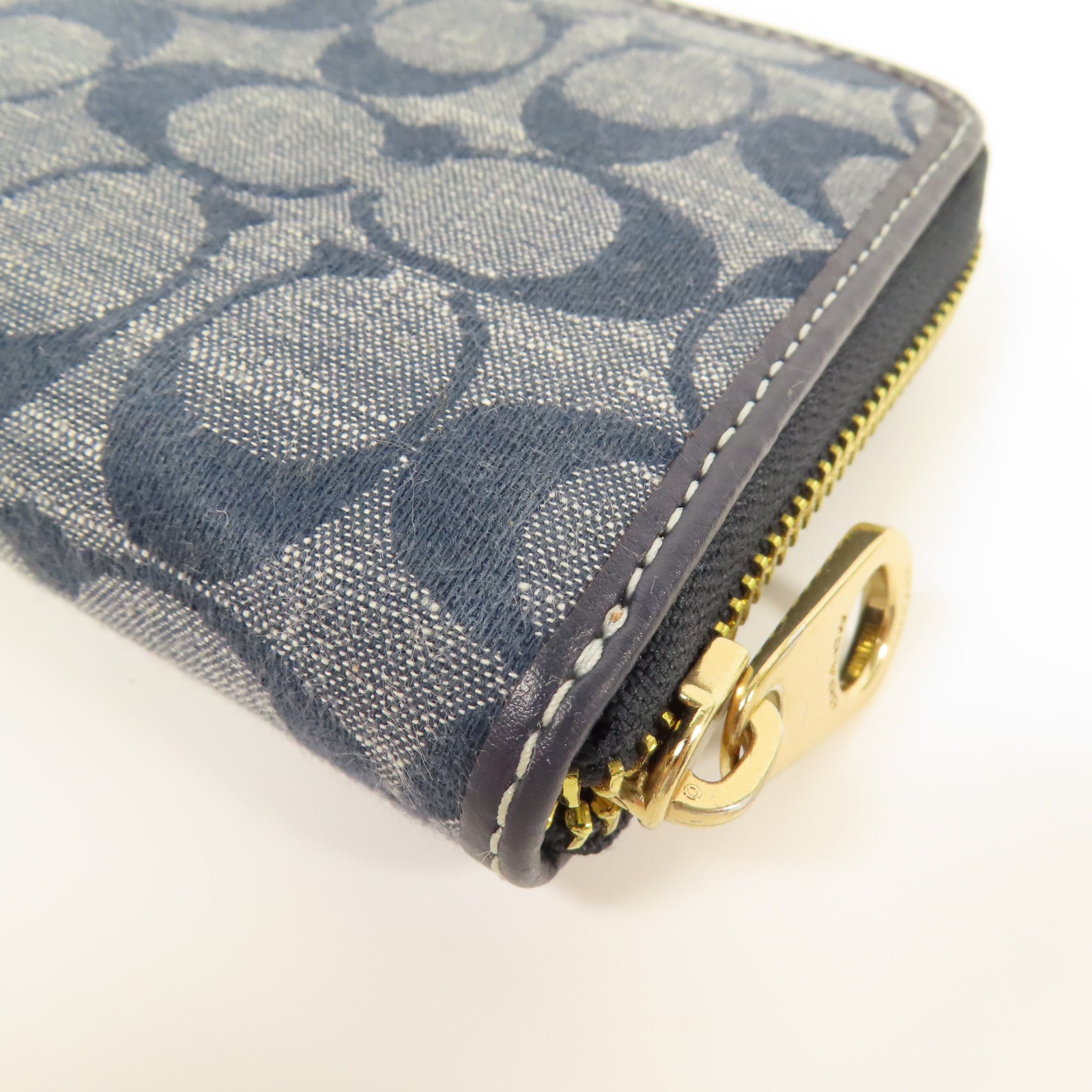 COACH Denim Long wallet 金扣長錢包