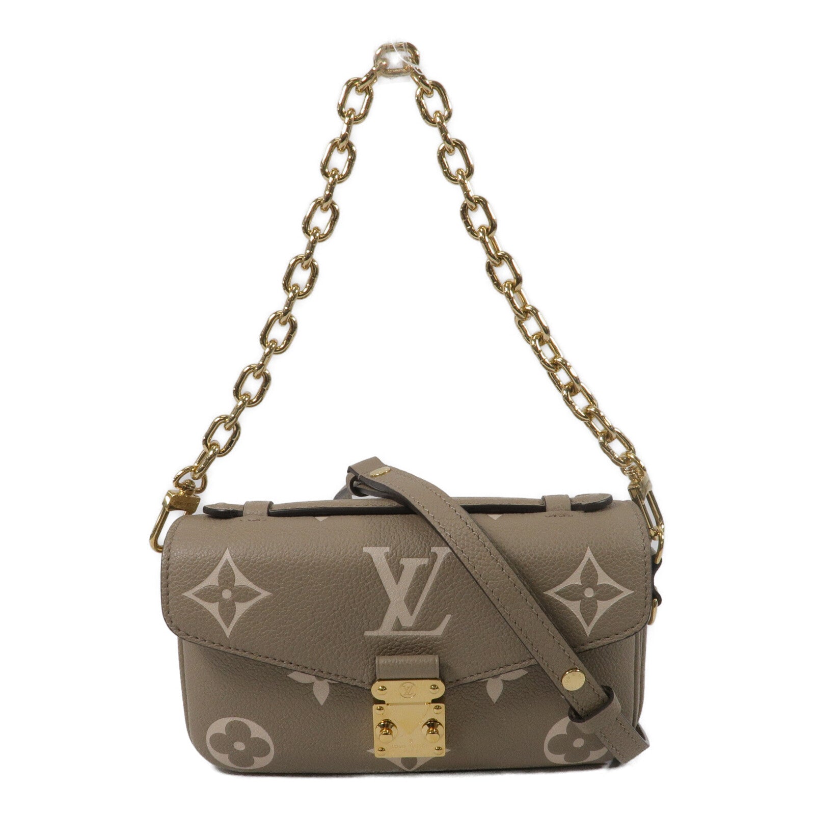 LOUIS VUITTON Monogram Empreinte Pochette Metis East West手挽肩背兩用袋