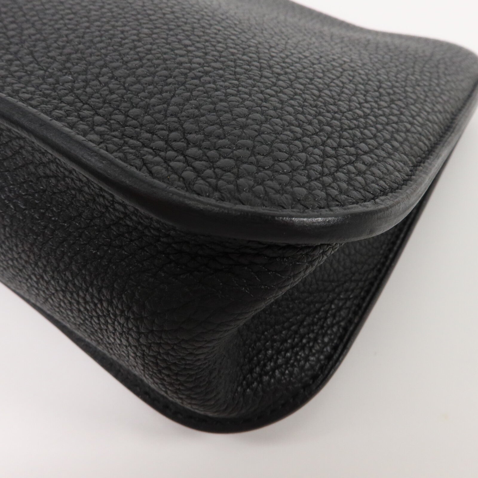 HERMES Clemence皮革Halzan 25手挽肩背兩用袋Noir