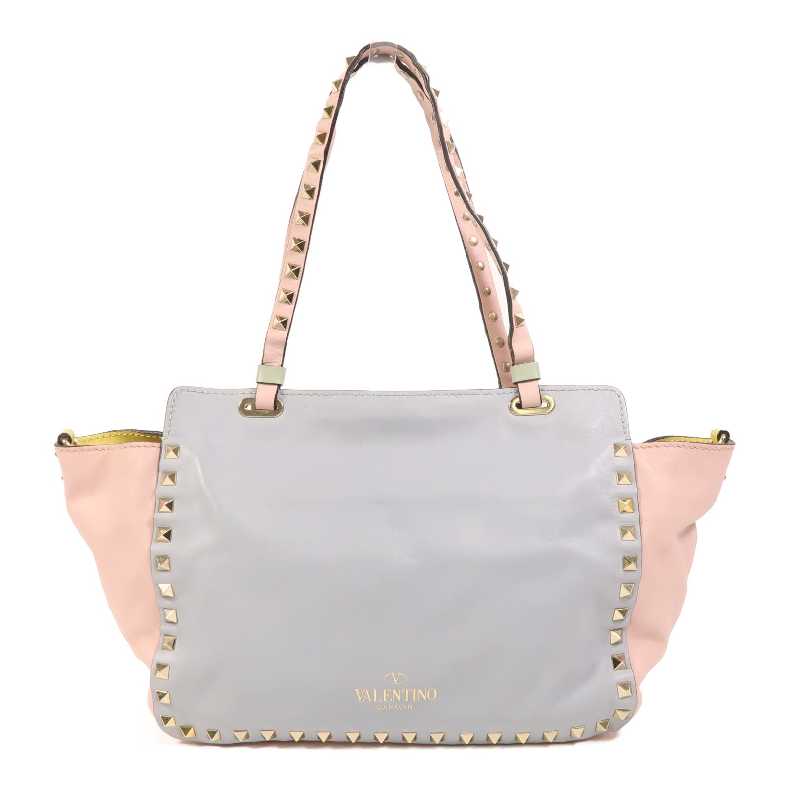 Valentino 羊皮皮革2 Way Shoulder金扣手挽肩背兩用袋