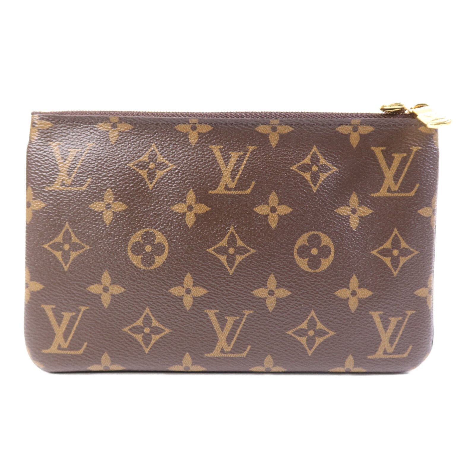 LOUIS VUITTON Monogram Giant Reverse Double Zip Pochette金扣肩背袋