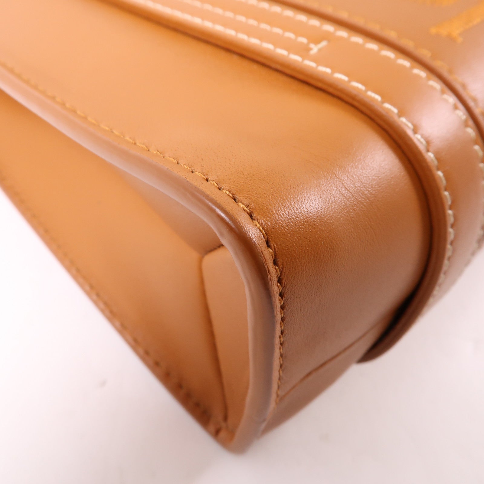 Chloe 牛皮皮革Small Woody 2 Way Shoulder手挽肩背兩用袋棕色