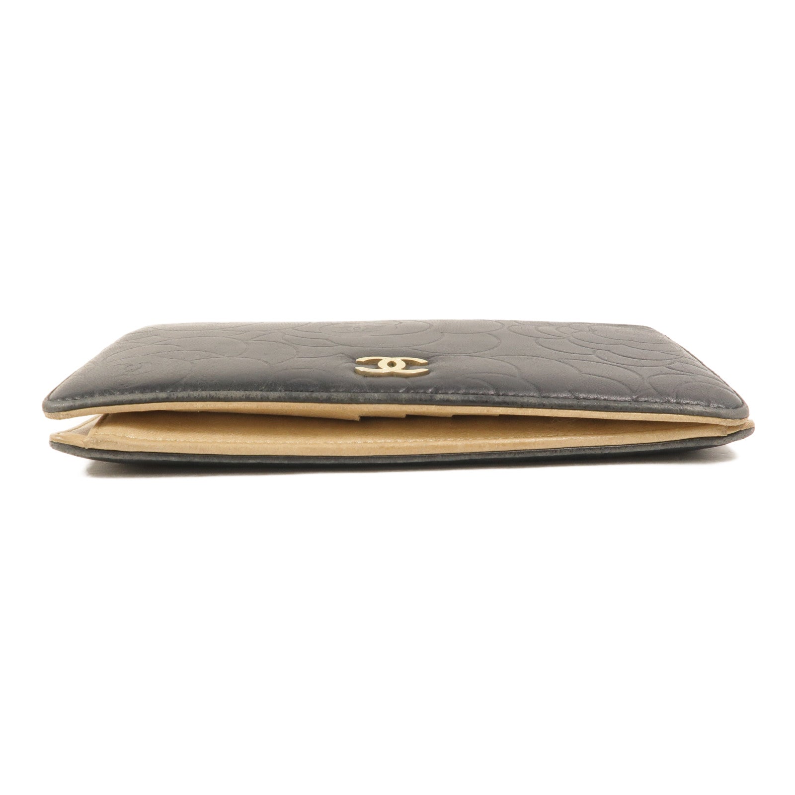 CHANEL 【激減優惠】羊皮皮革Camellia Embossed Long Wallet長錢包