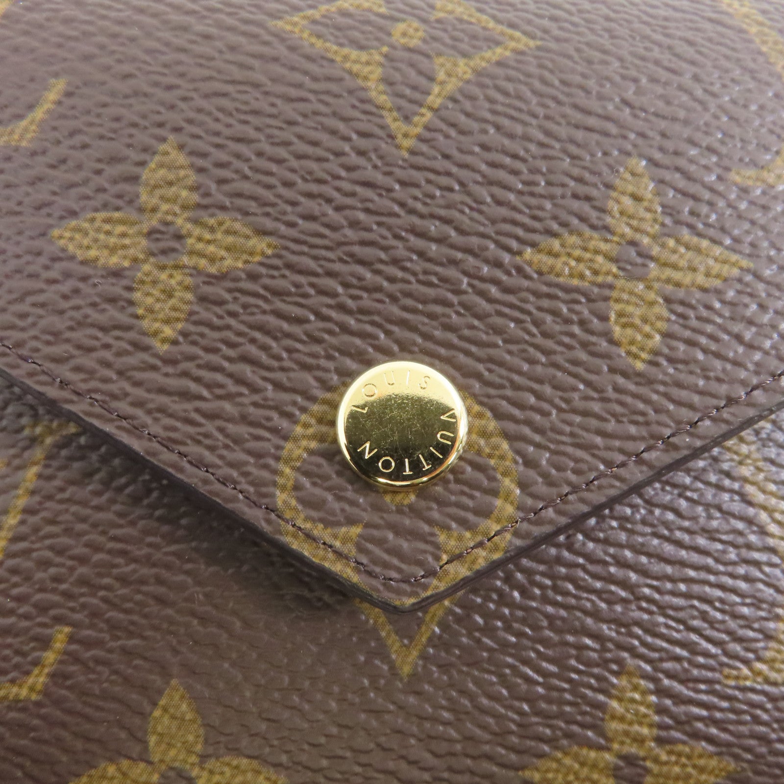 LOUIS VUITTON Monogram Victorine金扣錢包啡色
