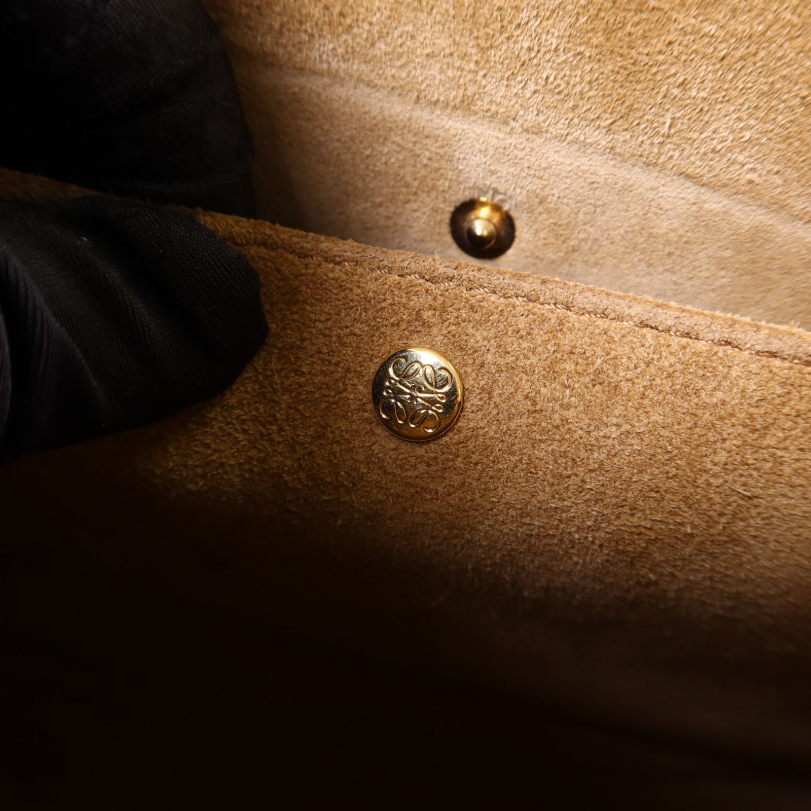 LOEWE 牛皮皮革Mini Gate金扣手挽肩背兩用袋