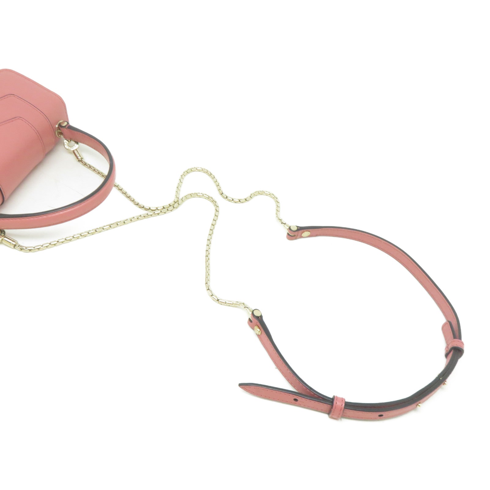 BVLGARI (PRICE DOWN) GWH Serpenti Forever 2Way Shoulder Handbag Calfskin Leather Pink
