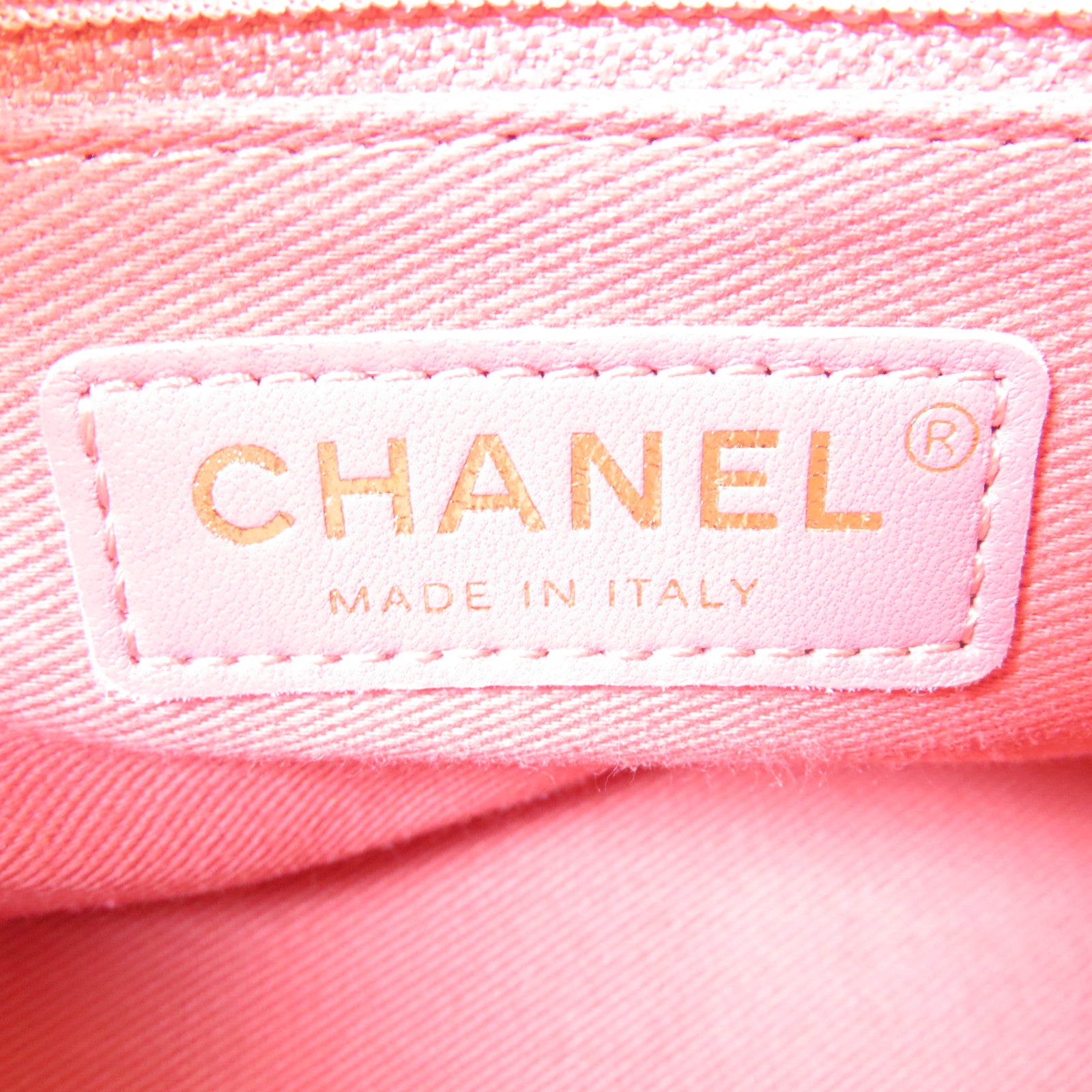 CHANEL 【激減優惠】菱格Caviar皮革Chain Shoulder金扣鏈帶手挽肩背兩用袋粉紅色
