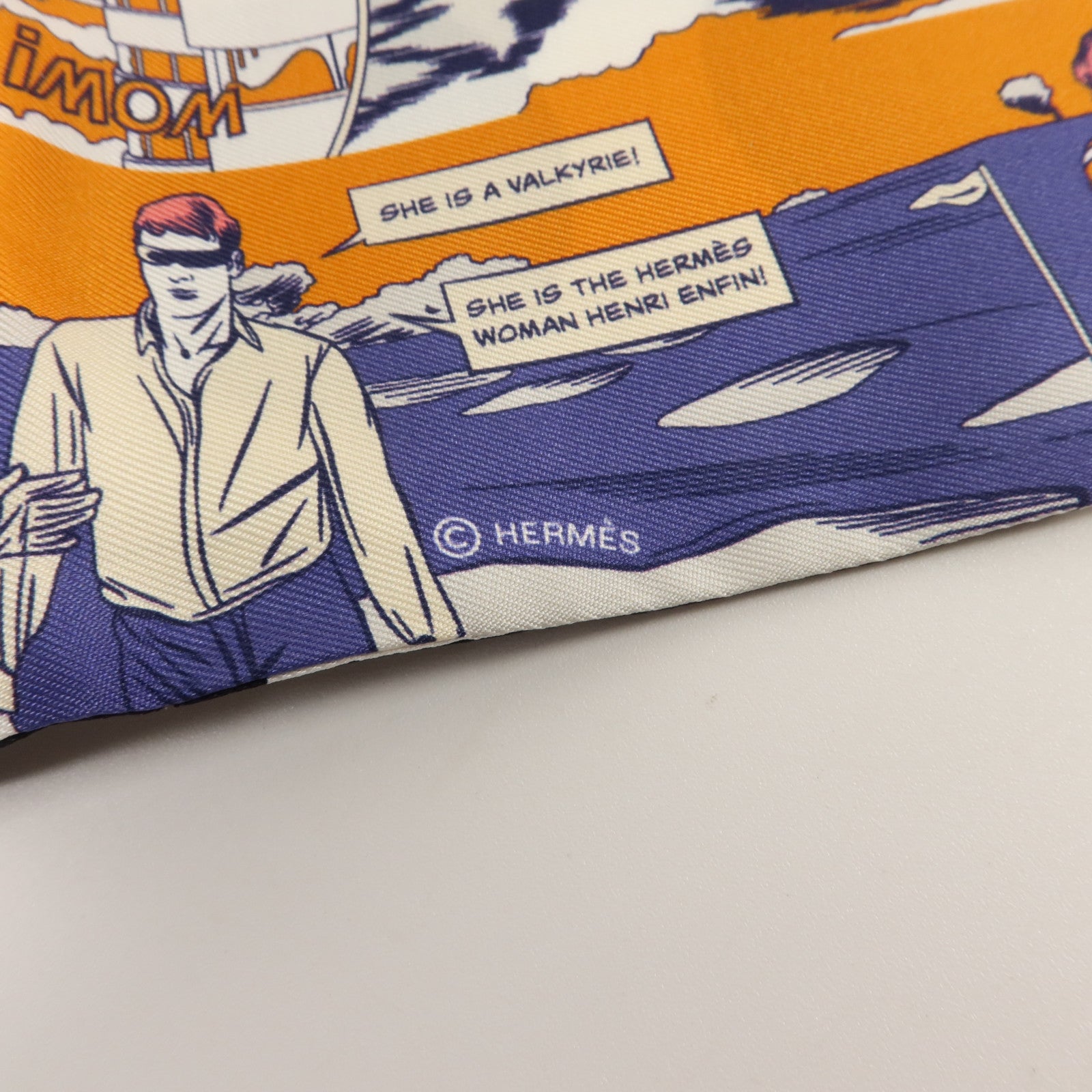 HERMES 絲質Wow Twilly Up 11X85cm絲巾