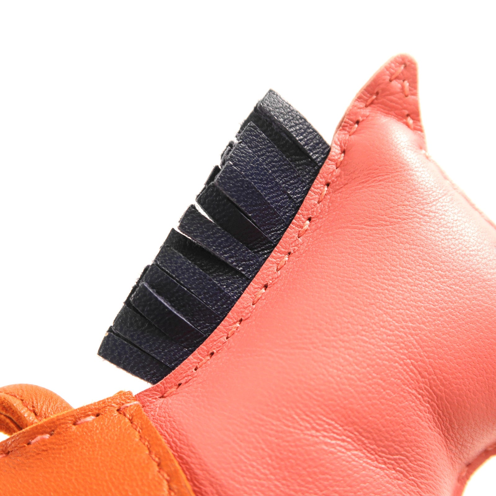 HERMES Milo皮革/Swift皮革Rodeo GM掛飾Rose Azalee