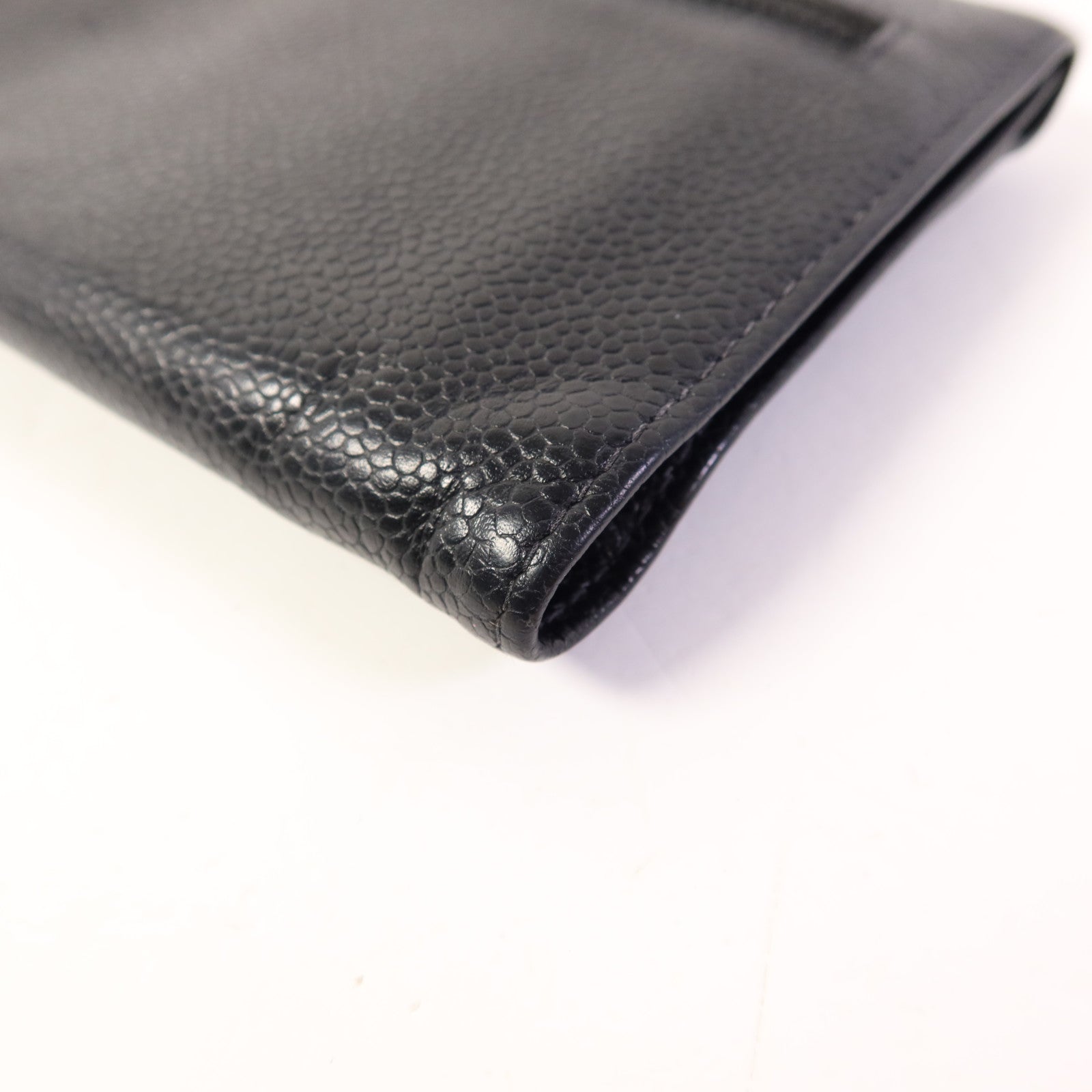 CHANEL 牛皮皮革Trifold Wallet金扣錢包
