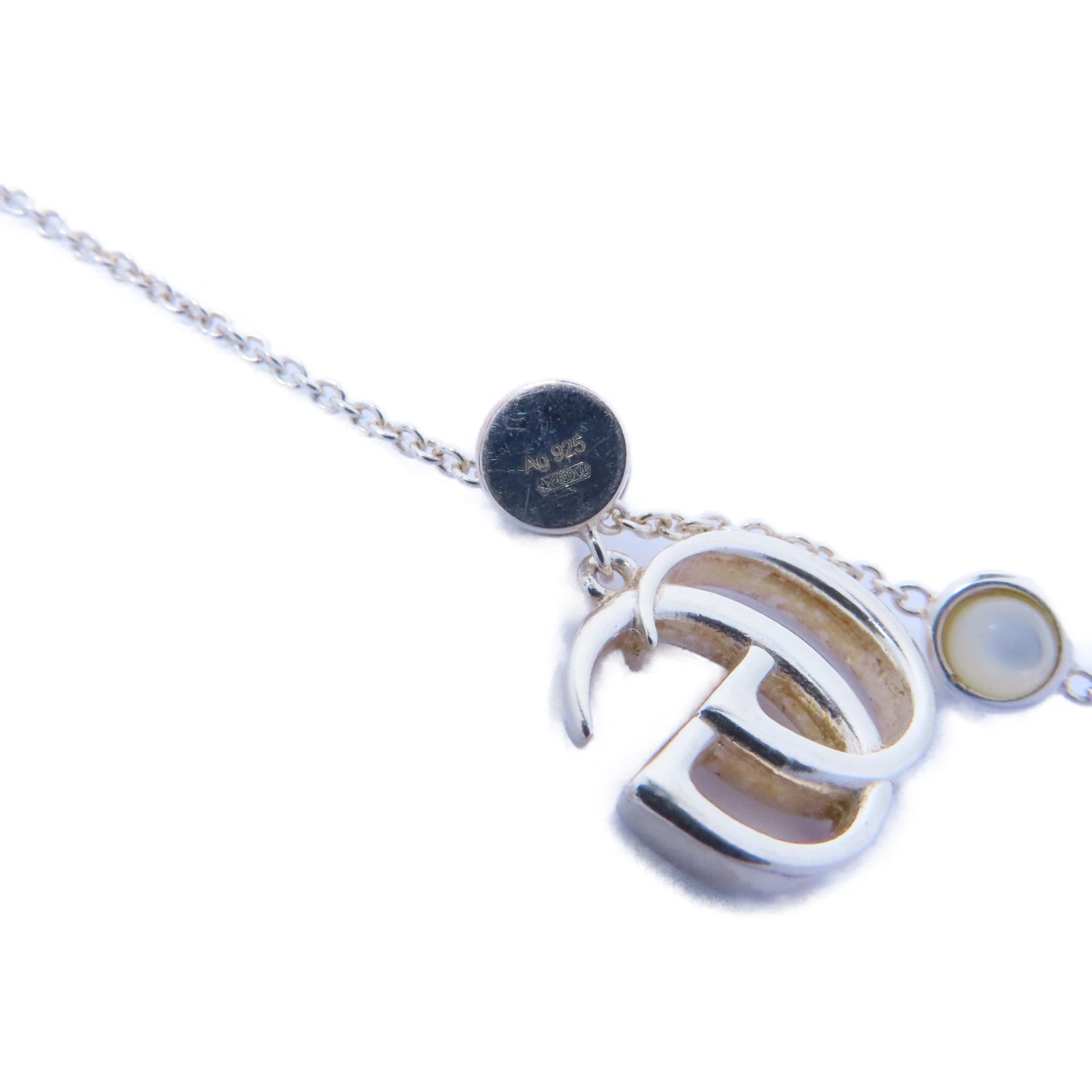 GUCCI 925純銀Necklace項鍊銀色/白色/藍色