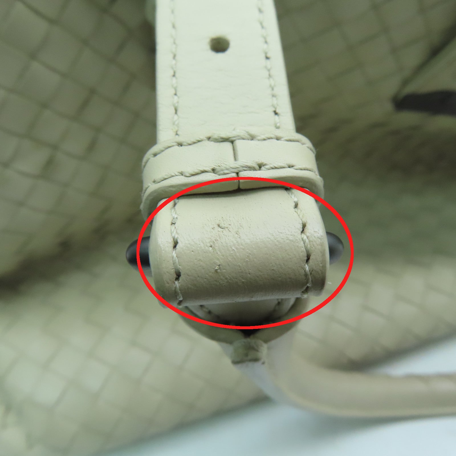 BOTTEGA VENETA Textured Leather Shoulder Bag Beige