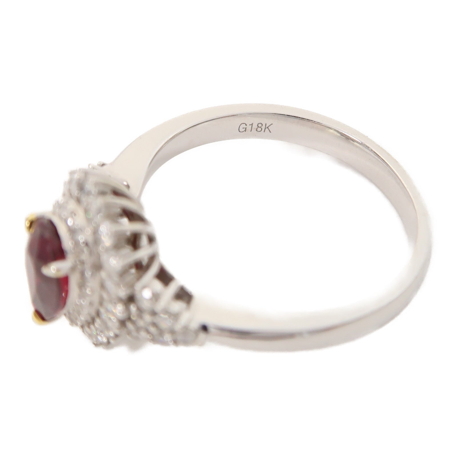 JEWELRY 【激減優惠】18K白金Ruby Ring1.03ct紅寶石戒指US#6.5