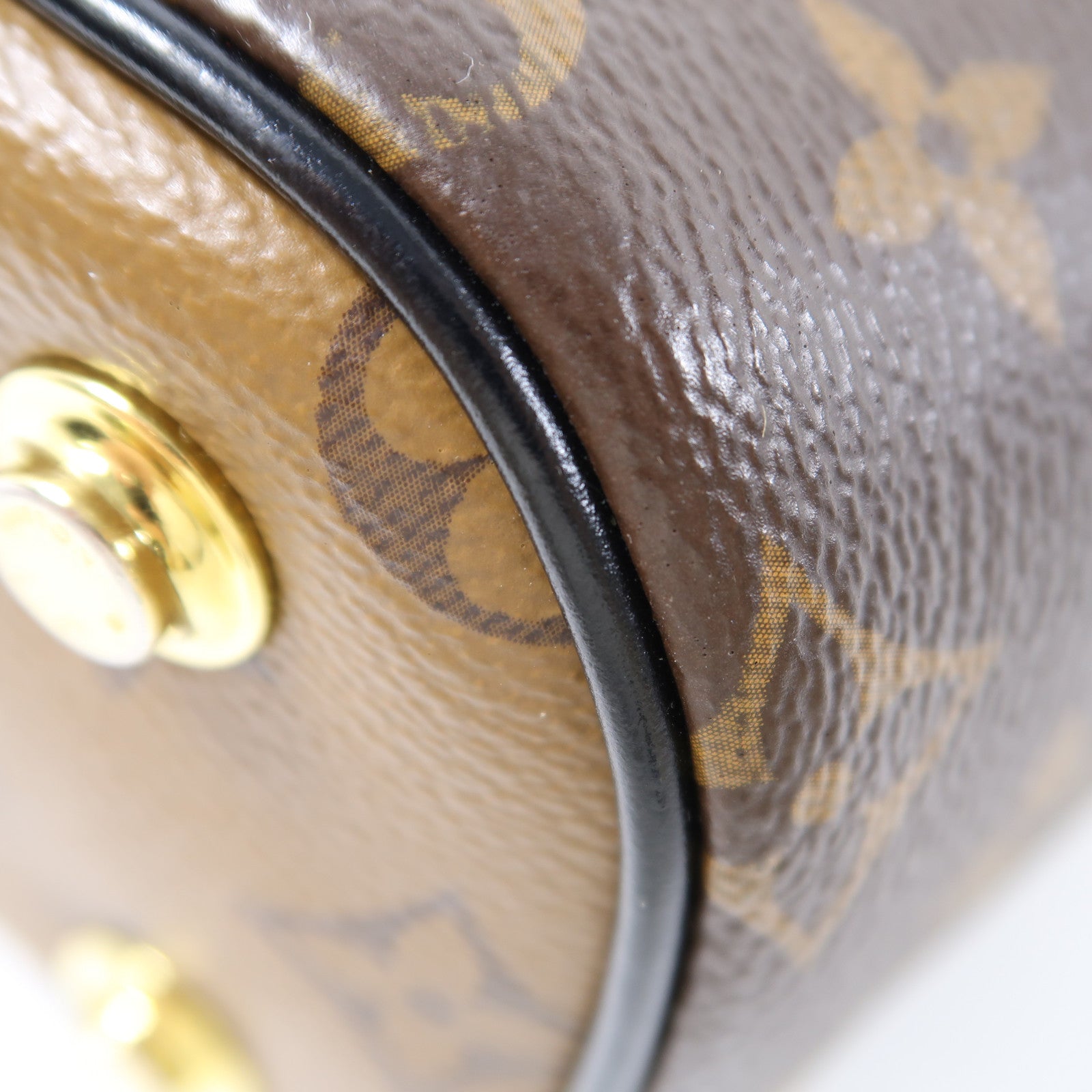 LOUIS VUITTON Monogram Reverse Vanity NV PM金扣手挽肩背兩用袋啡色