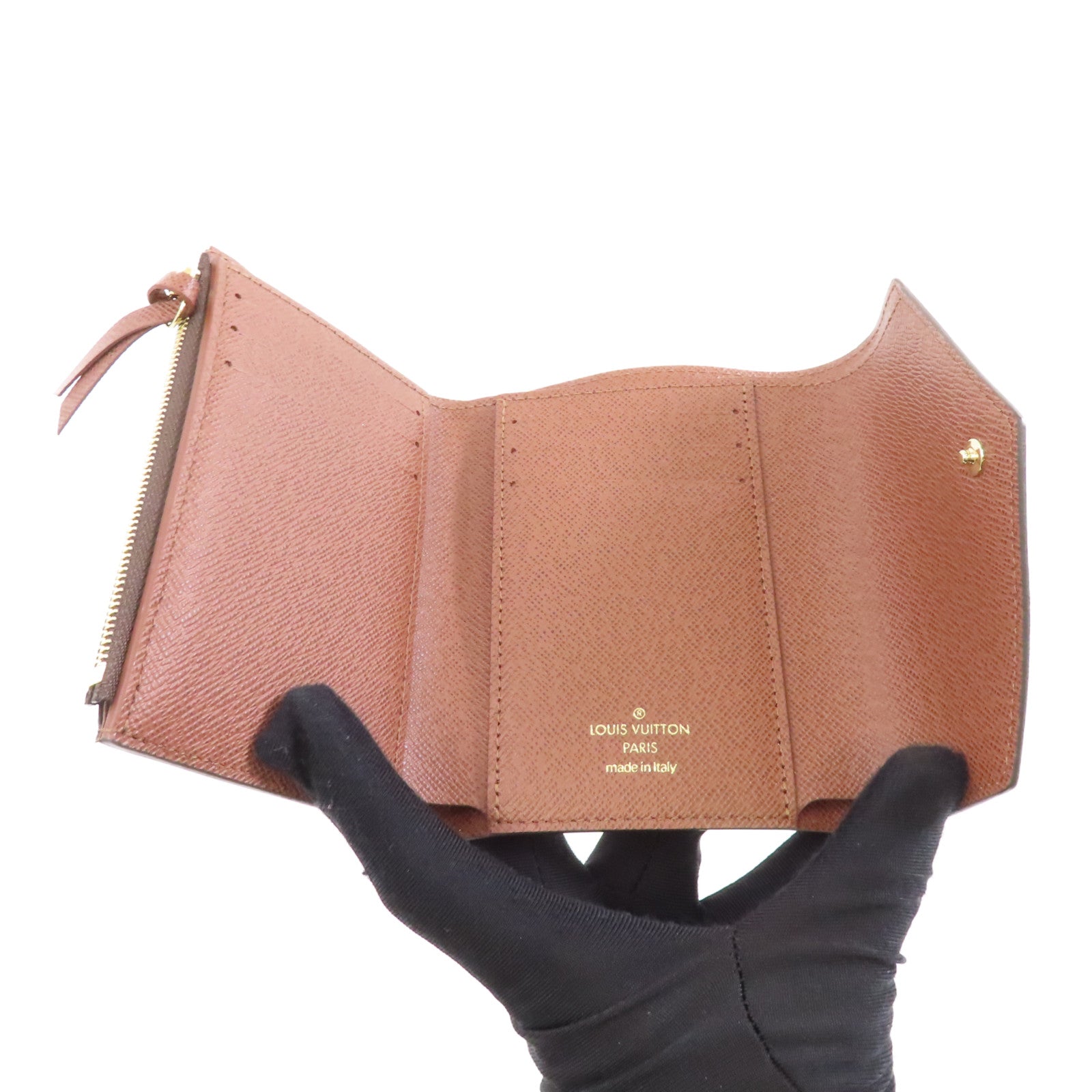 LOUIS VUITTON Monogram Victorine金扣錢包啡色