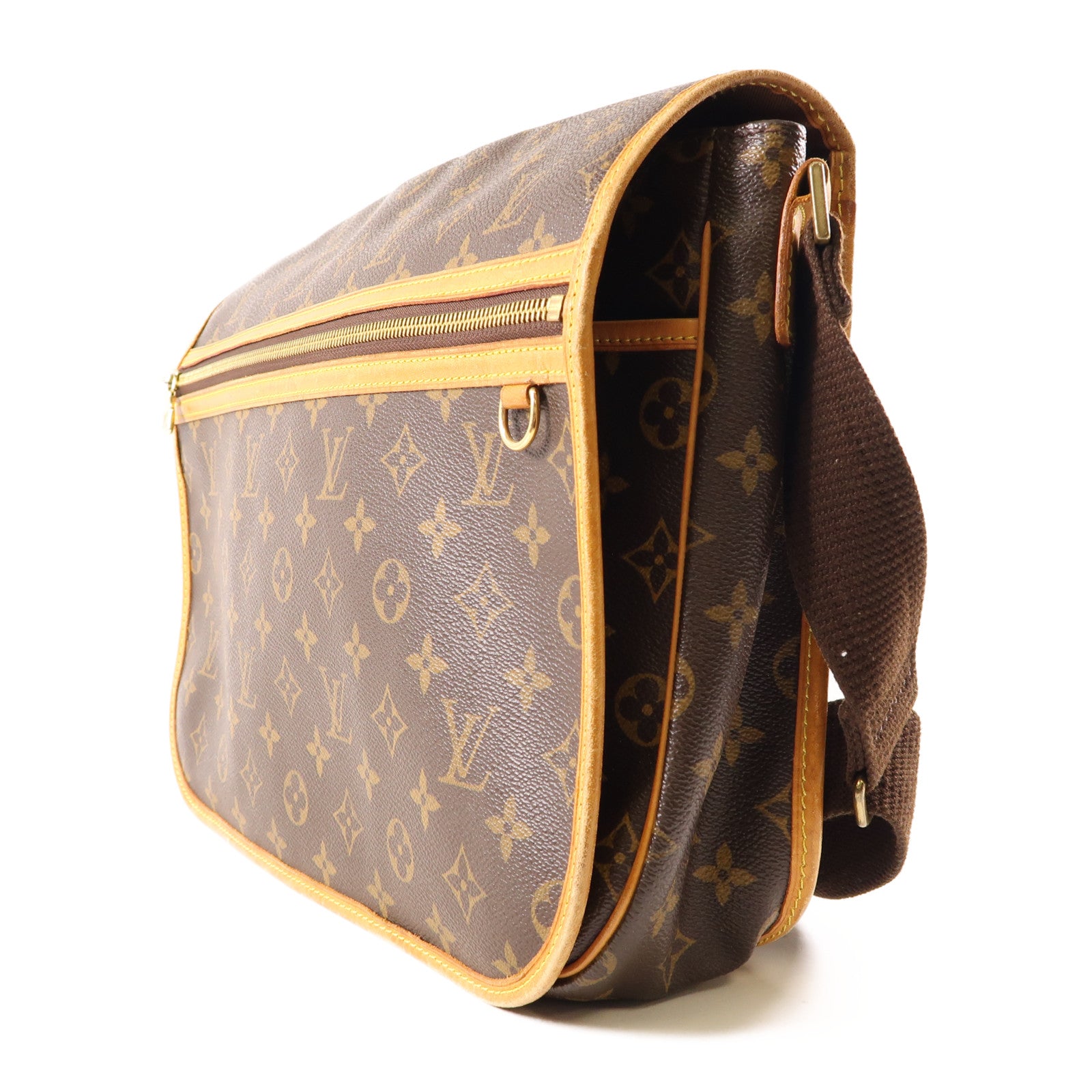 LOUIS VUITTON Monogram Bosphore金扣肩背袋棕色