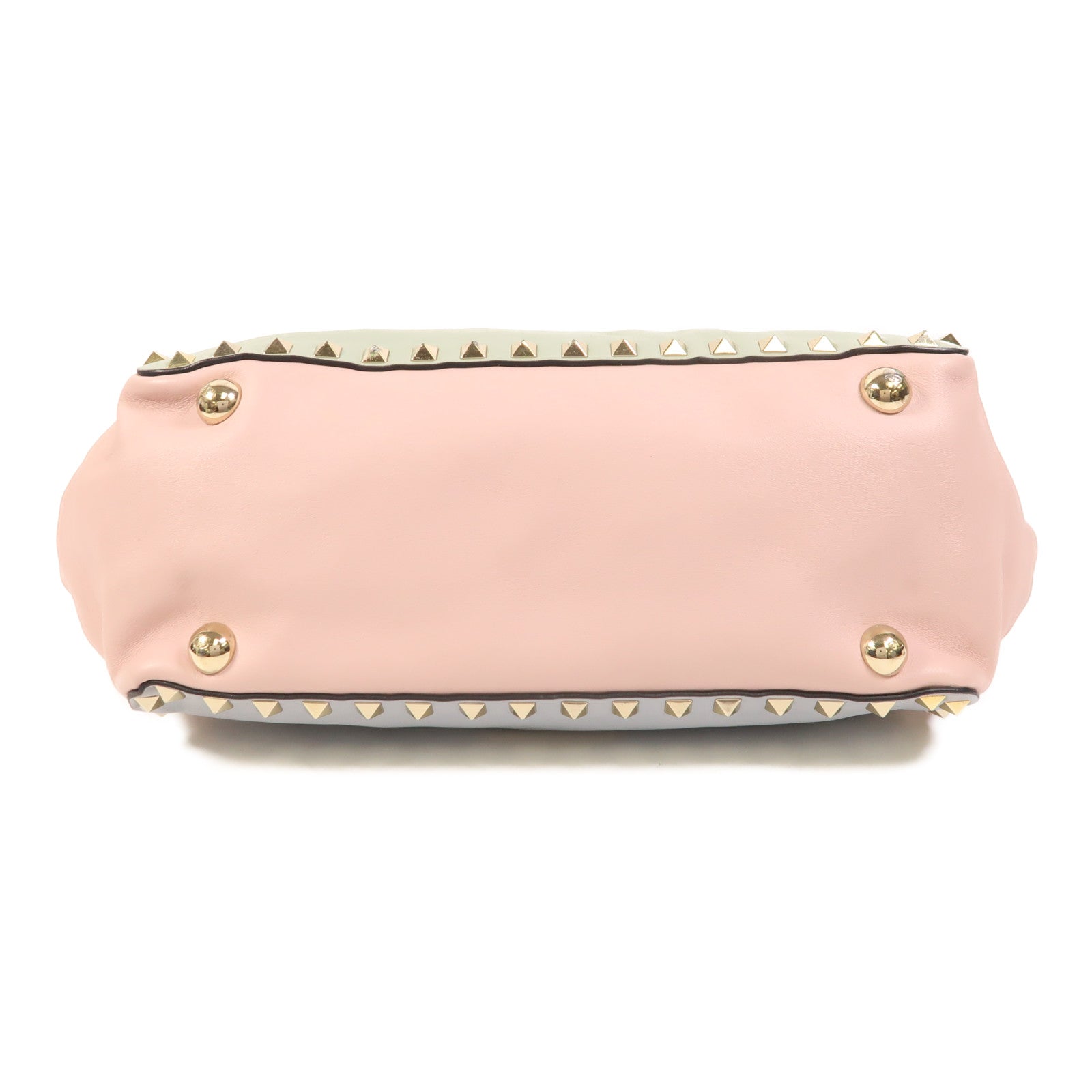 Valentino 羊皮皮革2 Way Shoulder金扣手挽肩背兩用袋