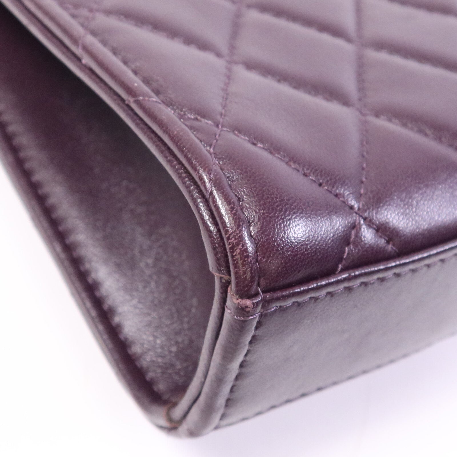CHANEL 羊皮皮革Phone Bag銀扣鏈帶肩背袋