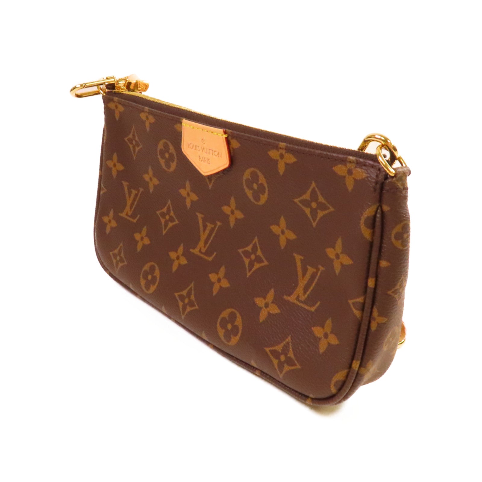 LOUIS VUITTON Monogram Multi Pochette Accessoires Shoulder Bag金扣肩背袋啡色