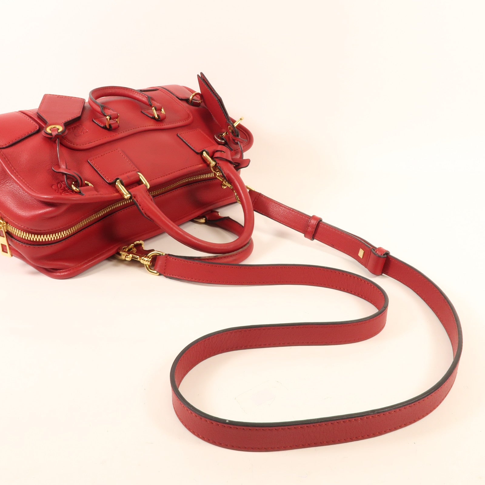 LOEWE 牛皮皮革Amazona Bag金扣手挽肩背兩用袋