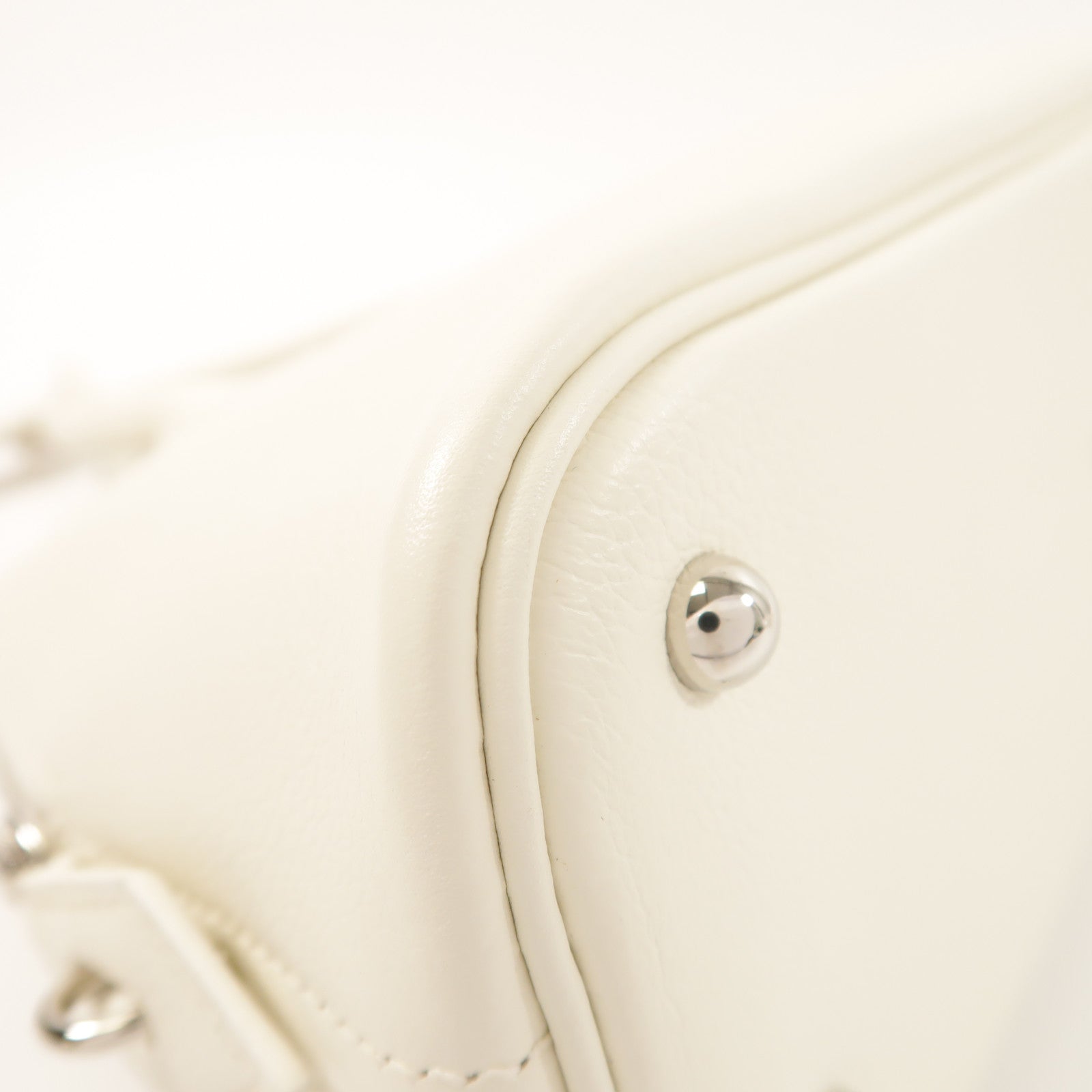 HERMES Evercolor皮革Bolide 1923手挽肩背兩用袋Blanc/Lime