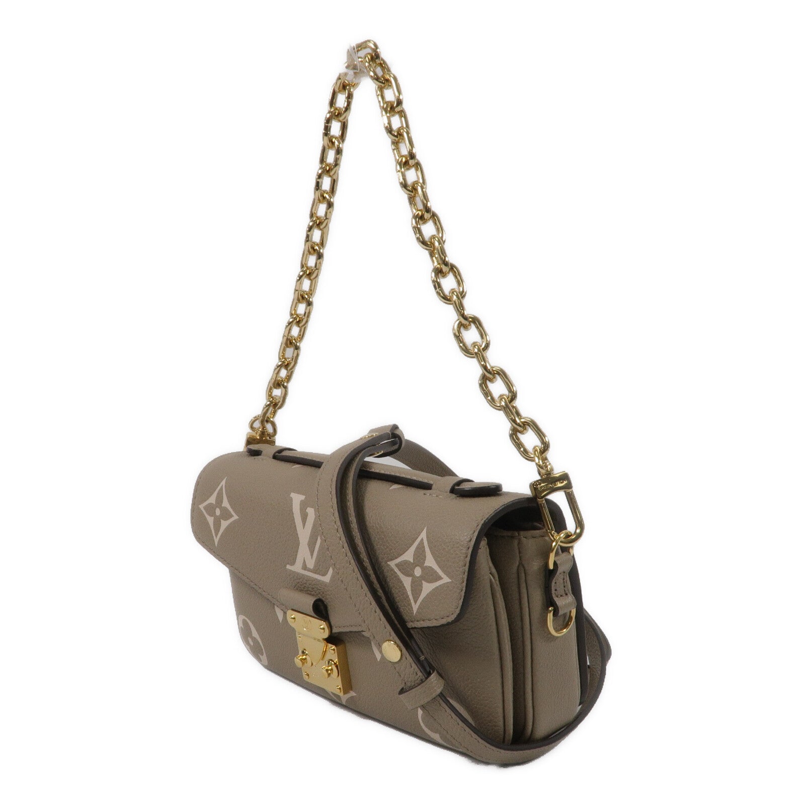 LOUIS VUITTON Monogram Empreinte Pochette Metis East West手挽肩背兩用袋