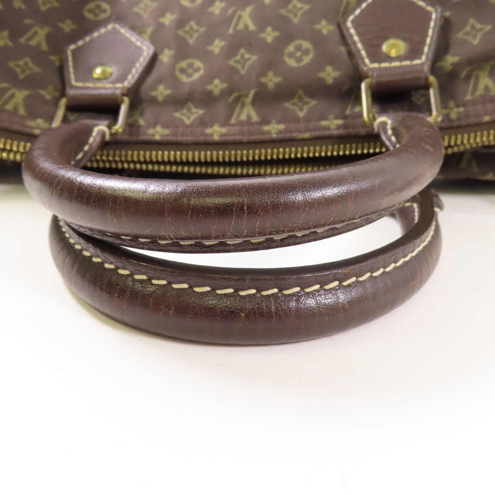 LOUIS VUITTON Monogram Mini Lin Speedy 30金扣手挽袋