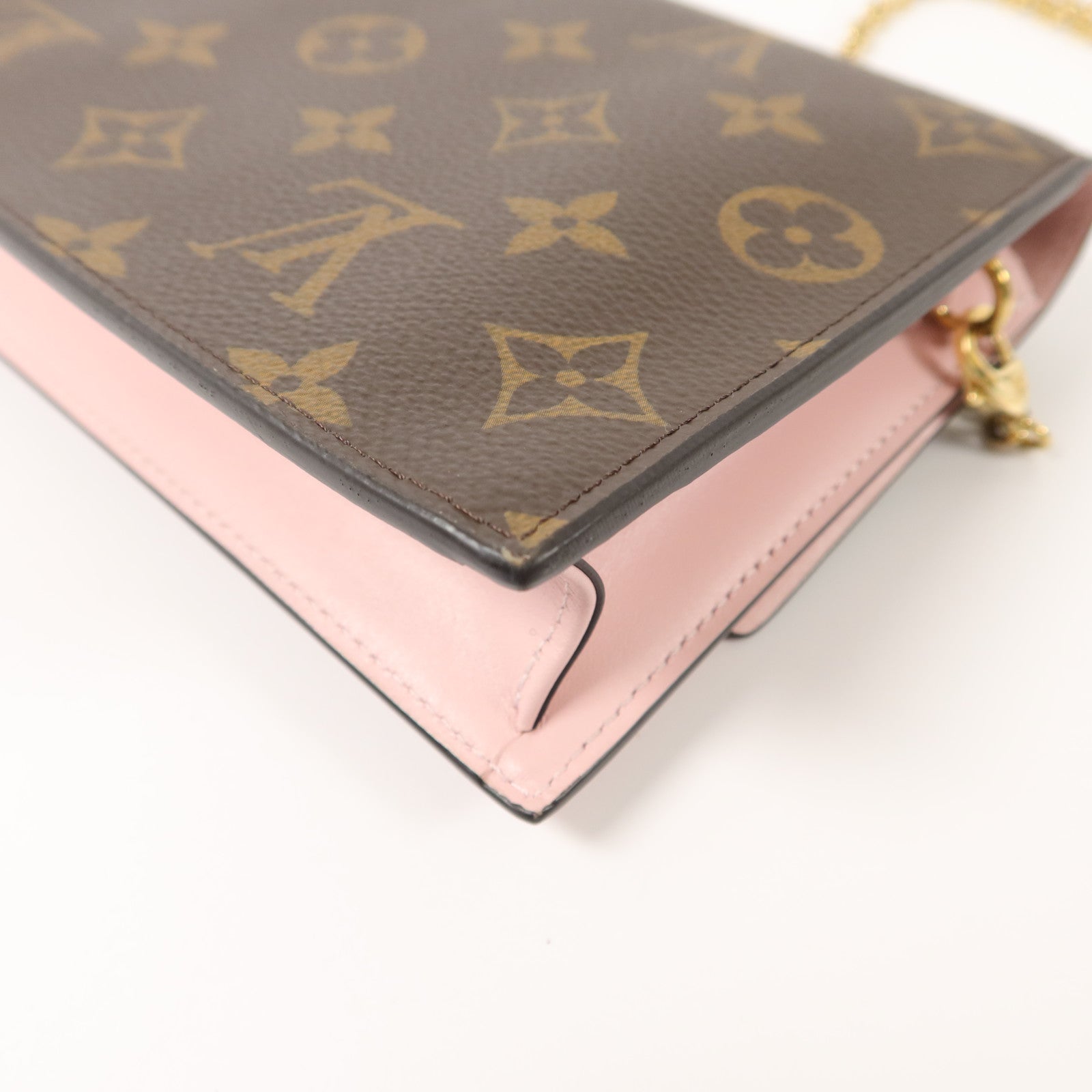 LOUIS VUITTON Monogram Flore Chain Wallet鏈帶肩背袋
