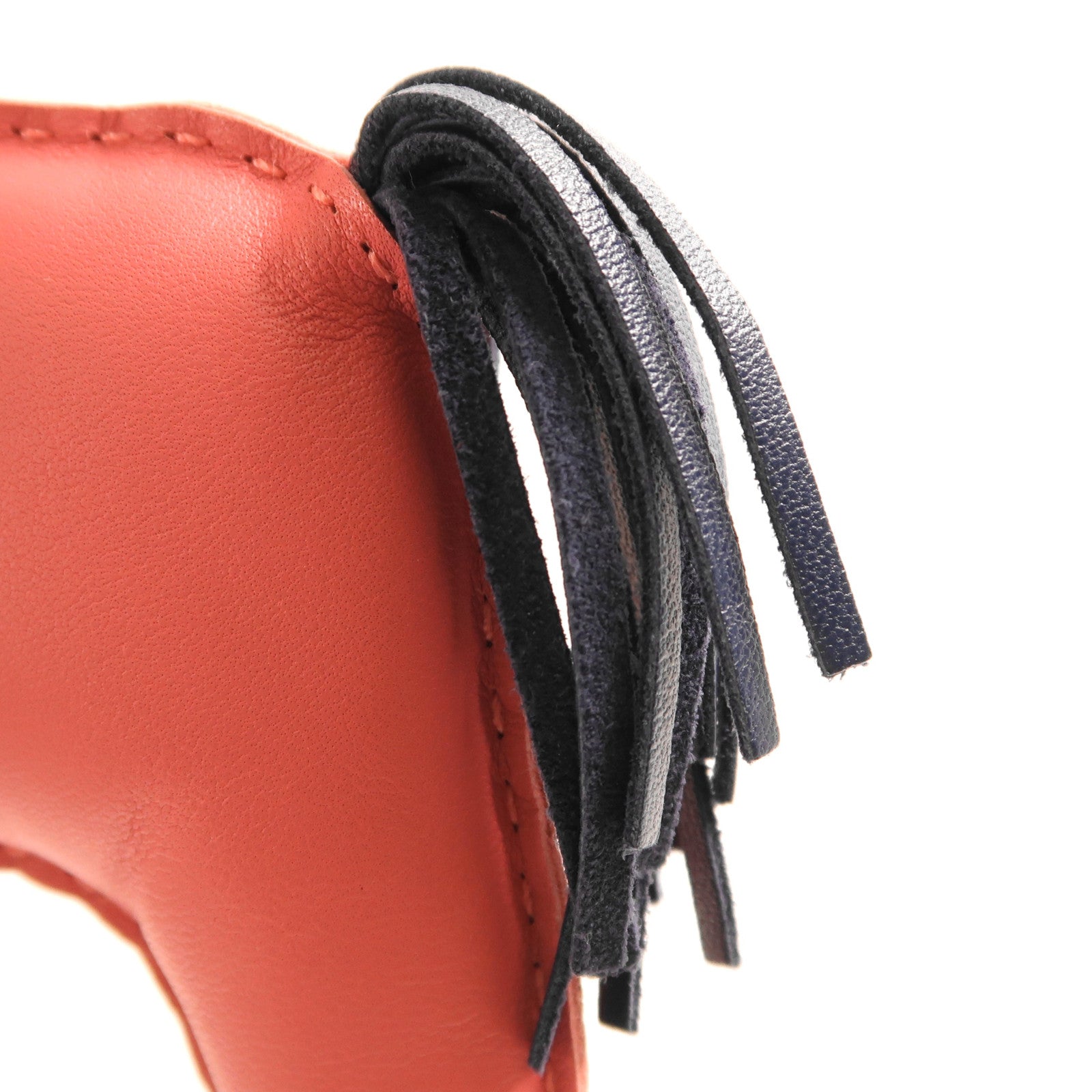 HERMES Milo皮革/Swift皮革Rodeo GM掛飾Rose Azalee