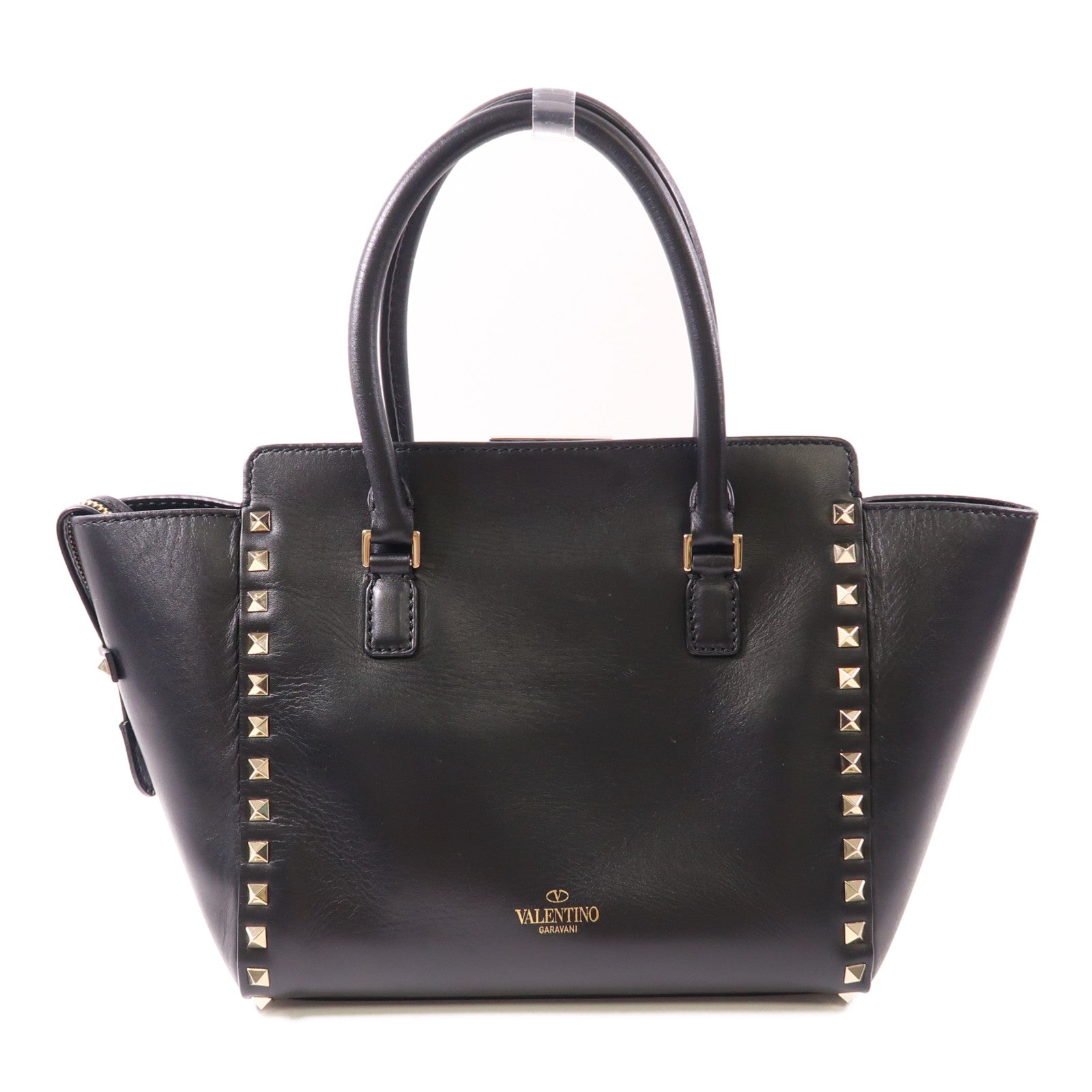 Valentino 牛皮皮革2way Shoulder金扣手挽肩背兩用袋