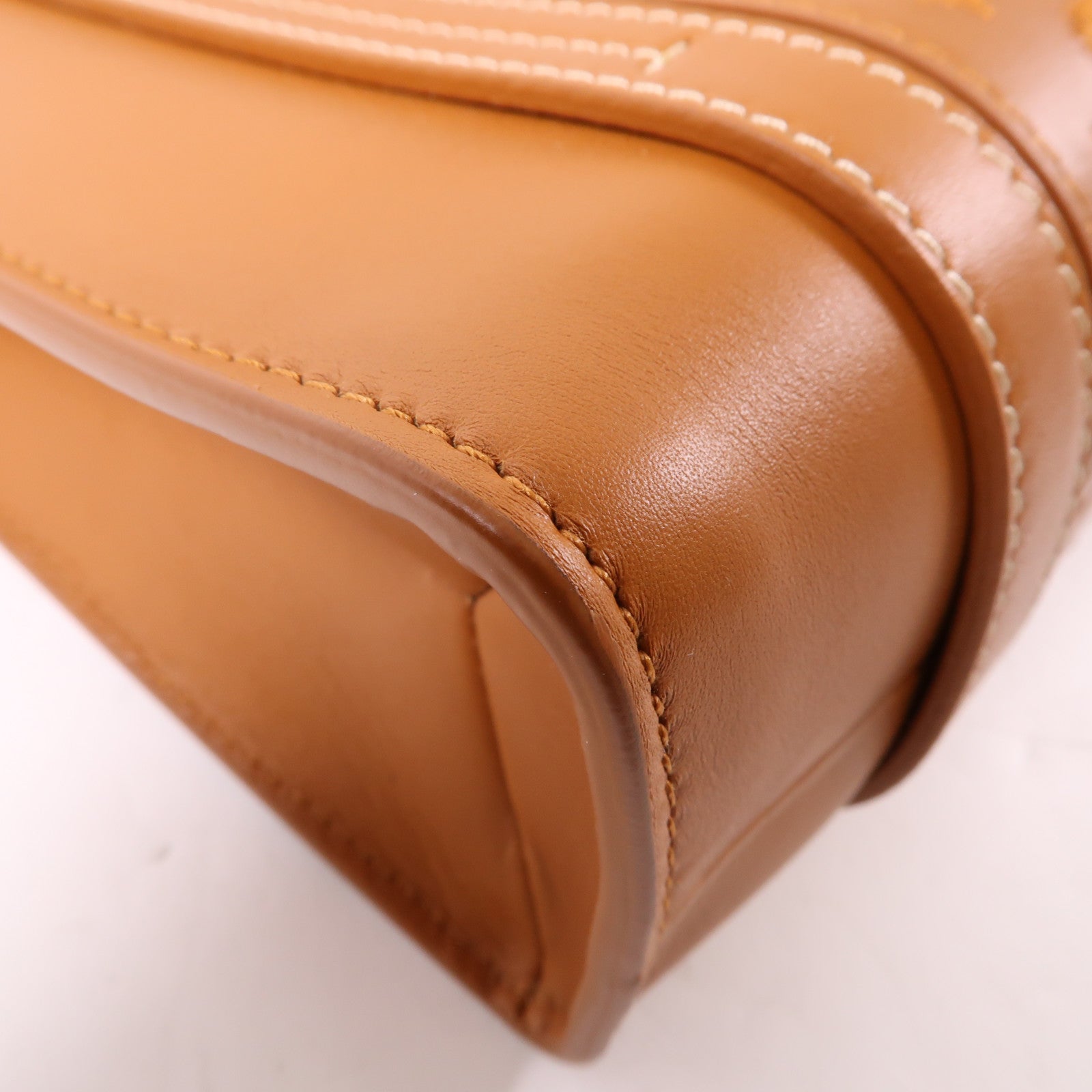 Chloe 牛皮皮革Small Woody 2 Way Shoulder手挽肩背兩用袋棕色