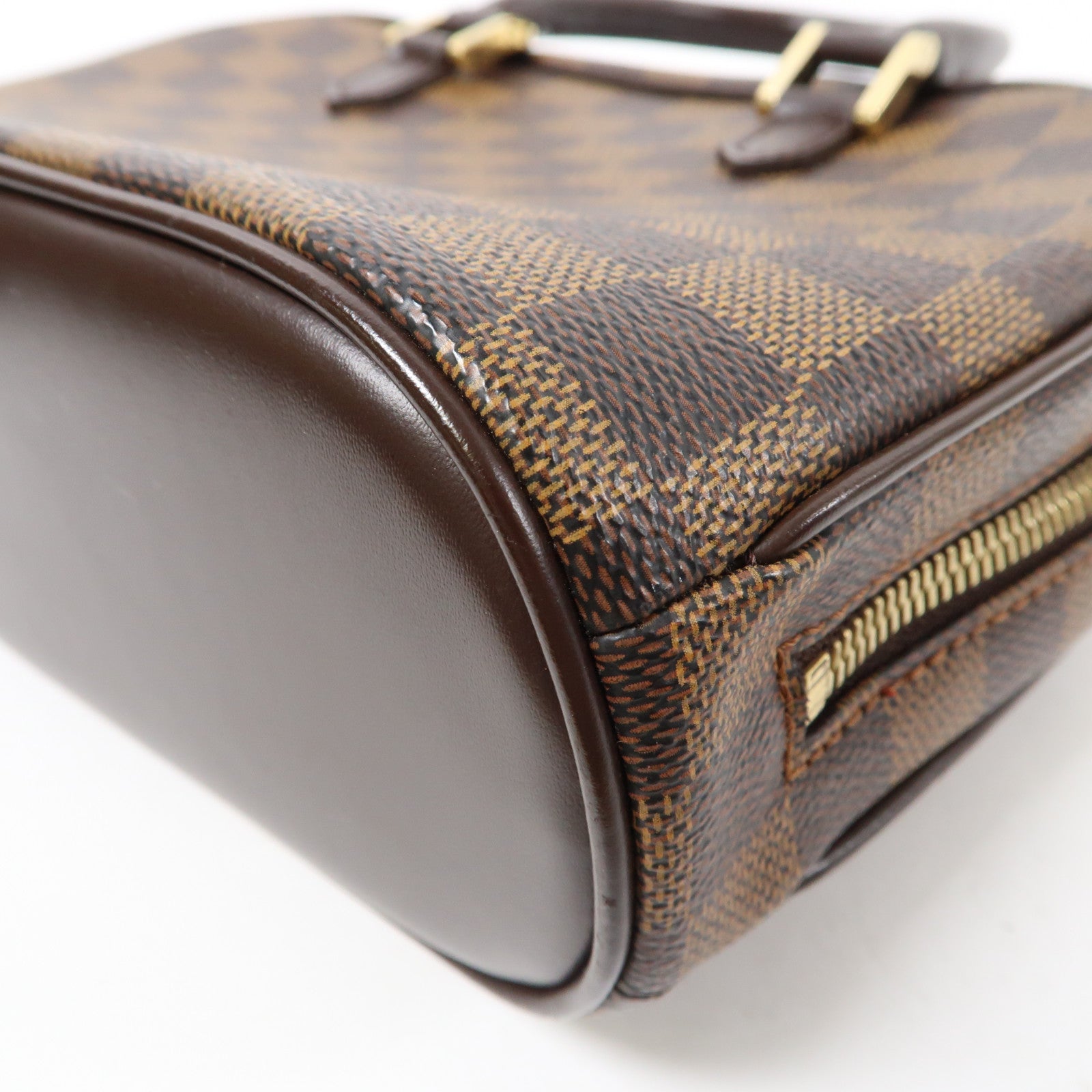 LOUIS VUITTON Damier Ebene Sarria Mini金扣手挽袋啡色