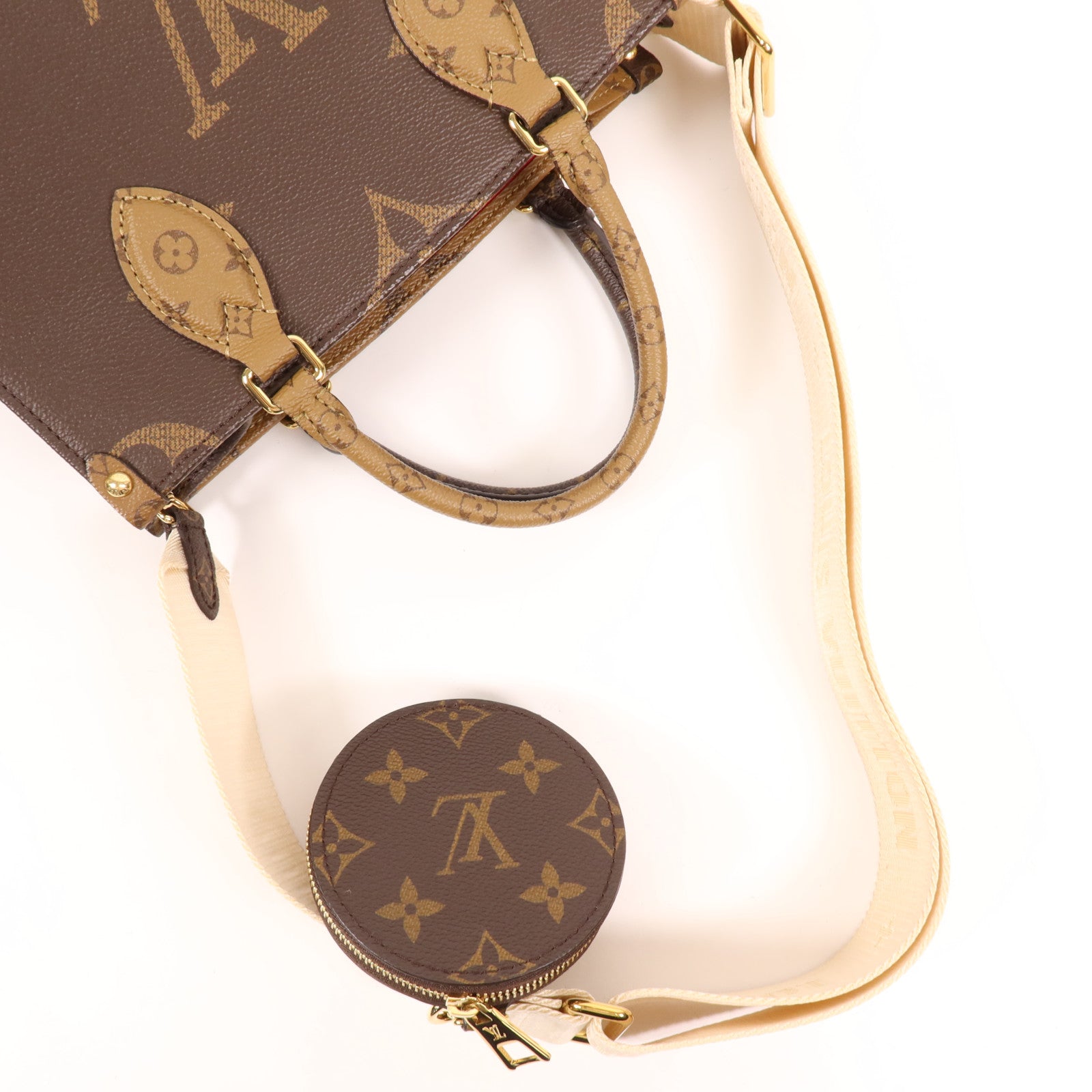 LOUIS VUITTON Monogram Giant OnTheGo PM金扣手挽肩背兩用袋