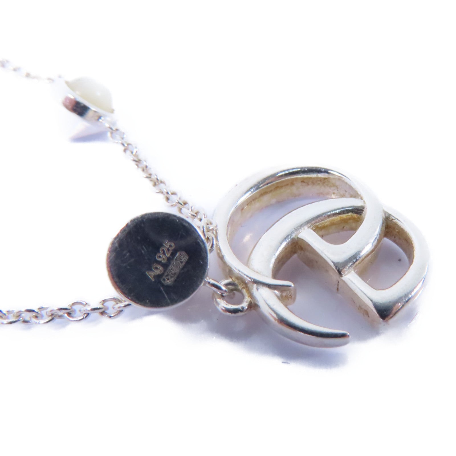 GUCCI 925純銀Necklace項鍊銀色/白色/藍色