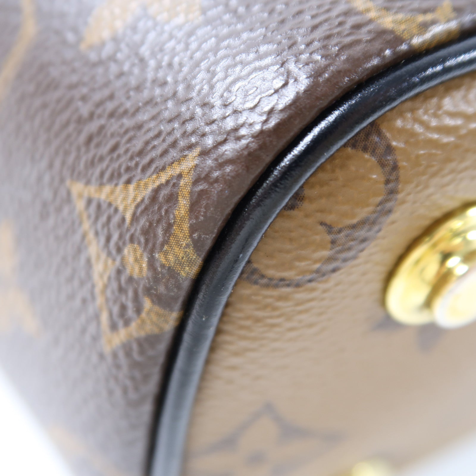 LOUIS VUITTON Monogram Reverse Vanity NV PM金扣手挽肩背兩用袋啡色