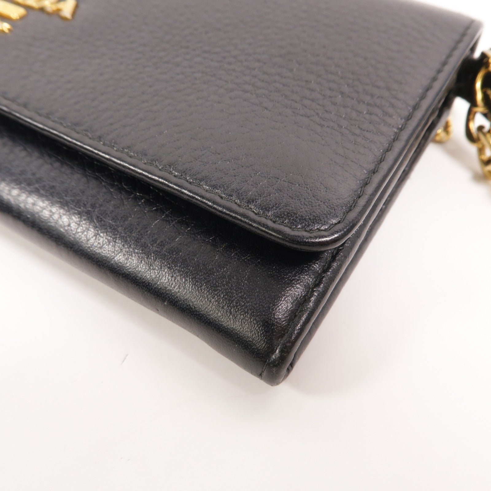 PRADA 牛皮皮革Wallet On Chain鏈帶肩背袋