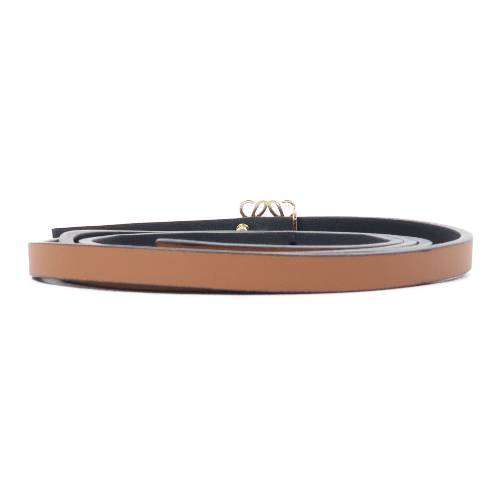 LOEWE 牛皮皮革Belt(90cm)金扣皮帶啡色