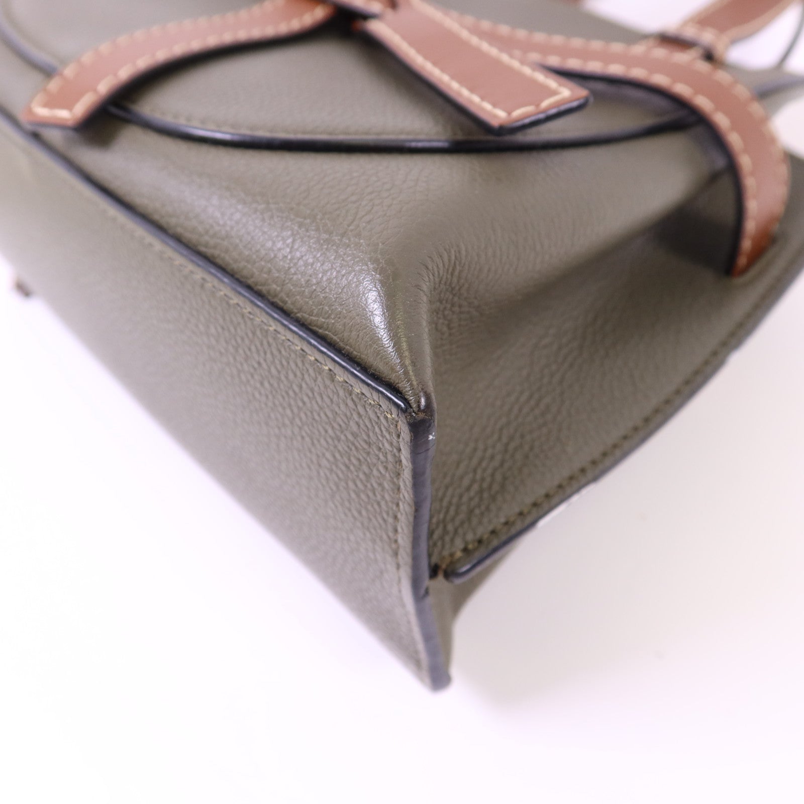 LOEWE 牛皮皮革Mini Gate金扣手挽肩背兩用袋