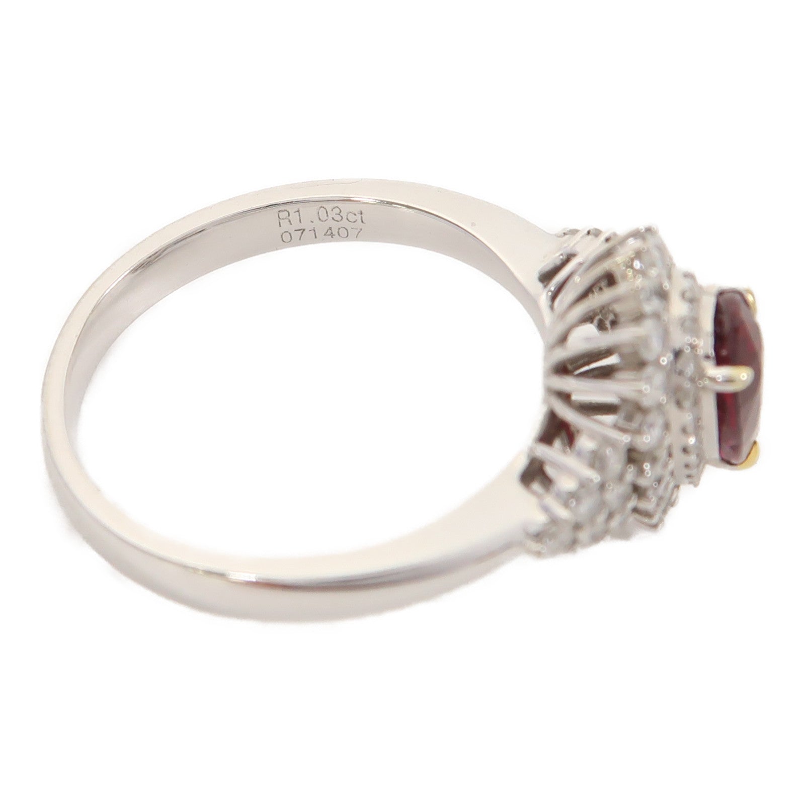JEWELRY 【激減優惠】18K白金Ruby Ring1.03ct紅寶石戒指US#6.5