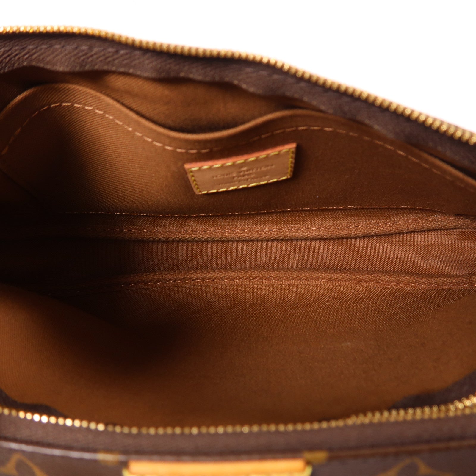 LOUIS VUITTON Monogram Multi Pochette Accessoires金扣肩背袋棕色