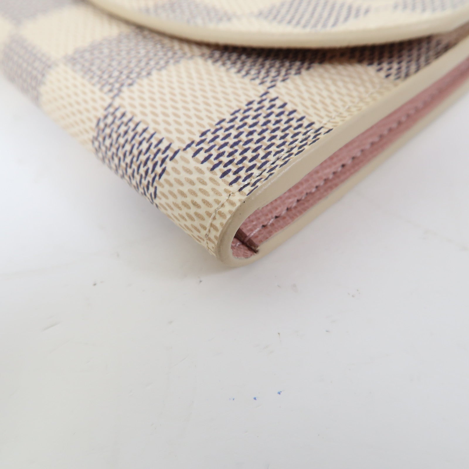 LOUIS VUITTON Damier Azur Rosalie Coin Purse金扣零錢包白色