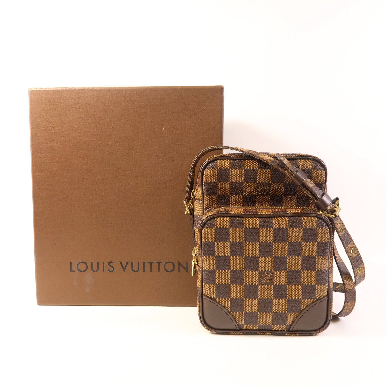 LOUIS VUITTON Damier Amazon金扣肩背袋
