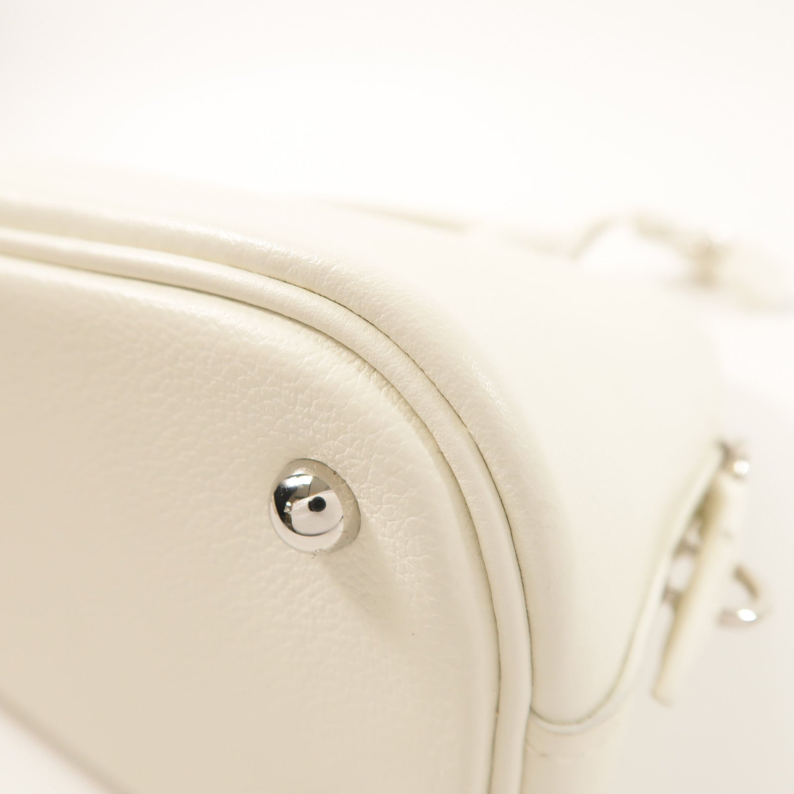 HERMES Evercolor皮革Bolide 1923手挽肩背兩用袋Blanc/Lime