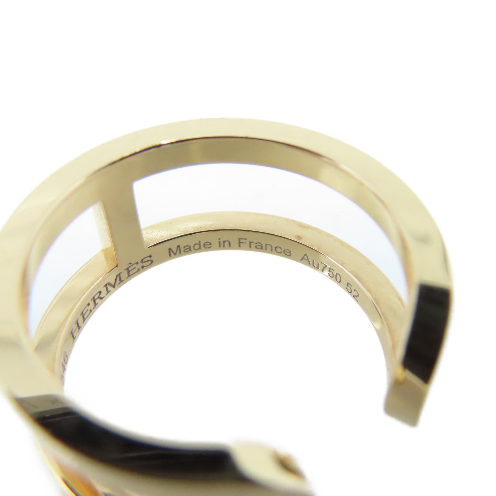 HERMES 【激減優惠】18K玫瑰金Bague Ever Chaine D'Ance Ring戒指#52