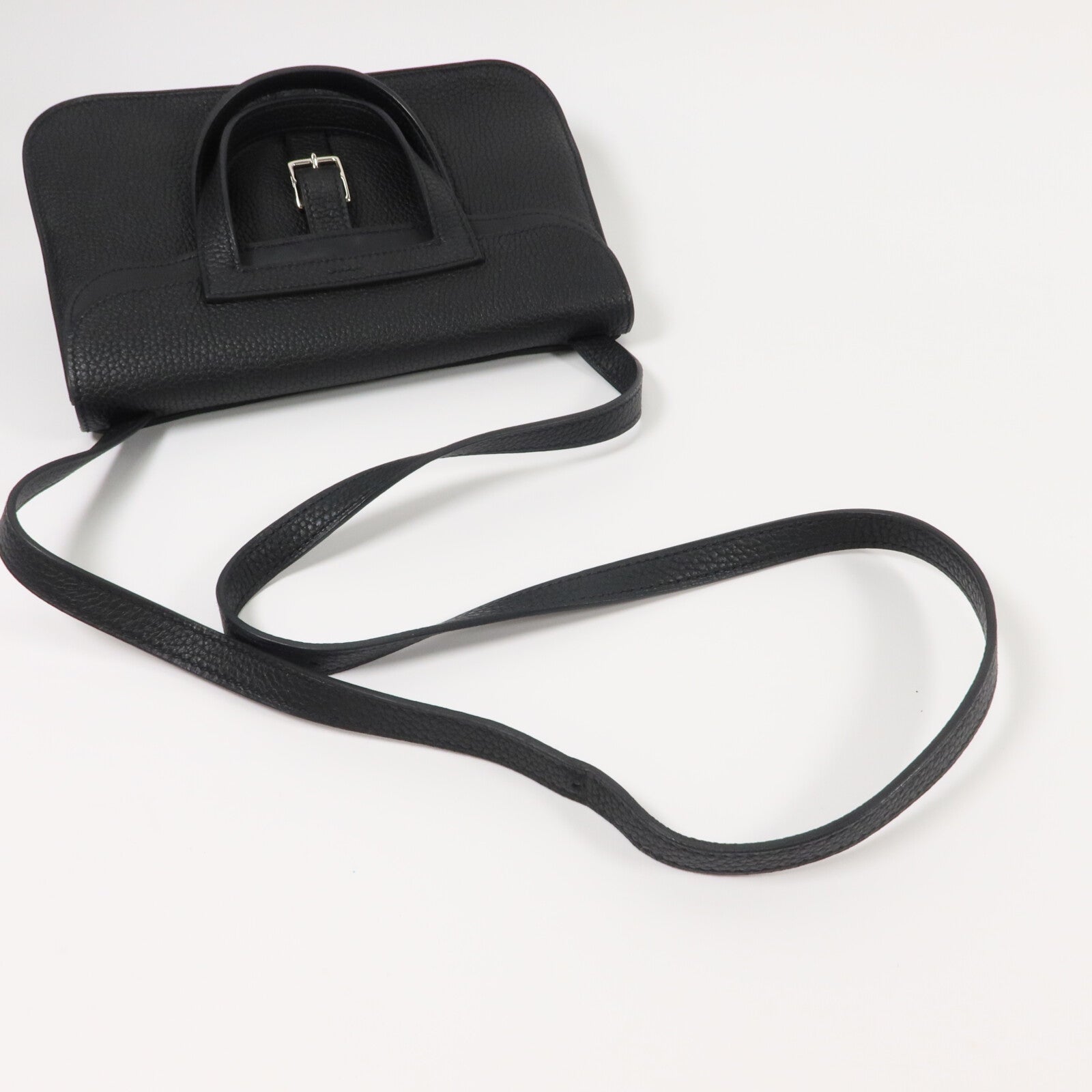 HERMES Clemence皮革Halzan 25手挽肩背兩用袋Noir