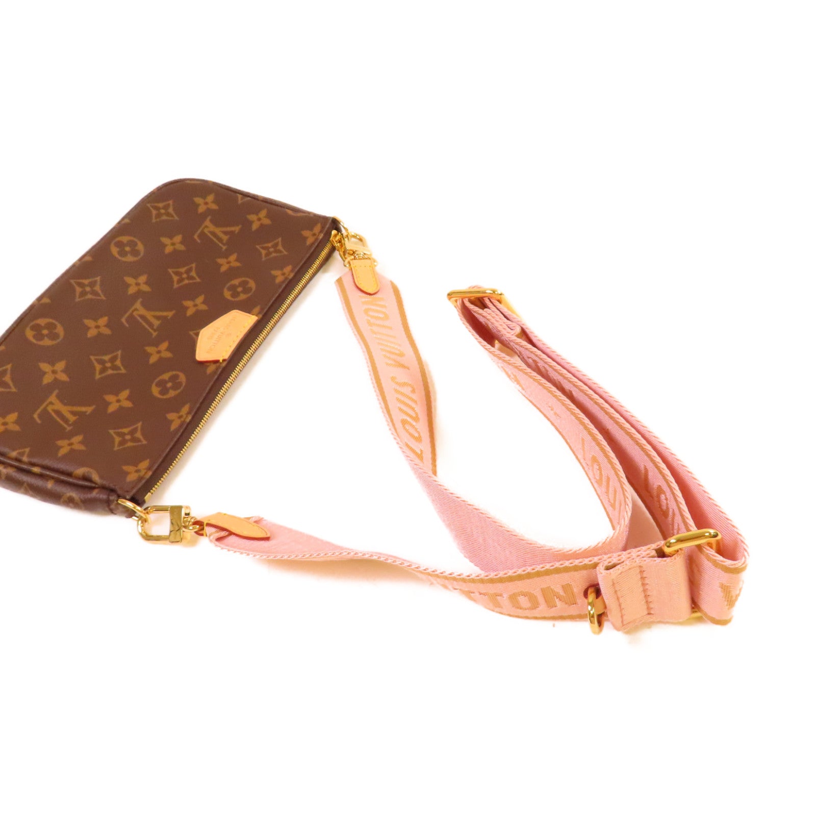 LOUIS VUITTON Monogram Multi Pochette Accessoires Shoulder Bag金扣肩背袋啡色
